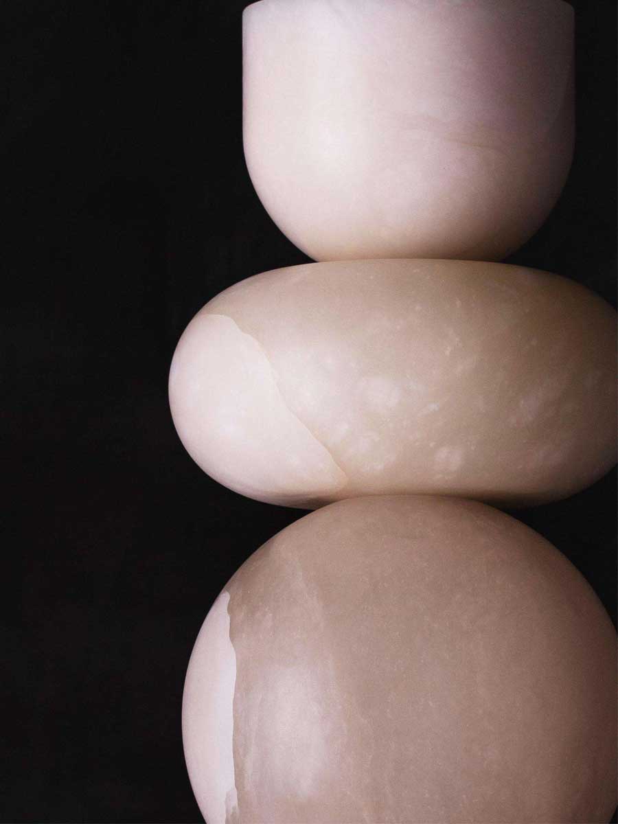 Alabaster Totem Pendant Lamp