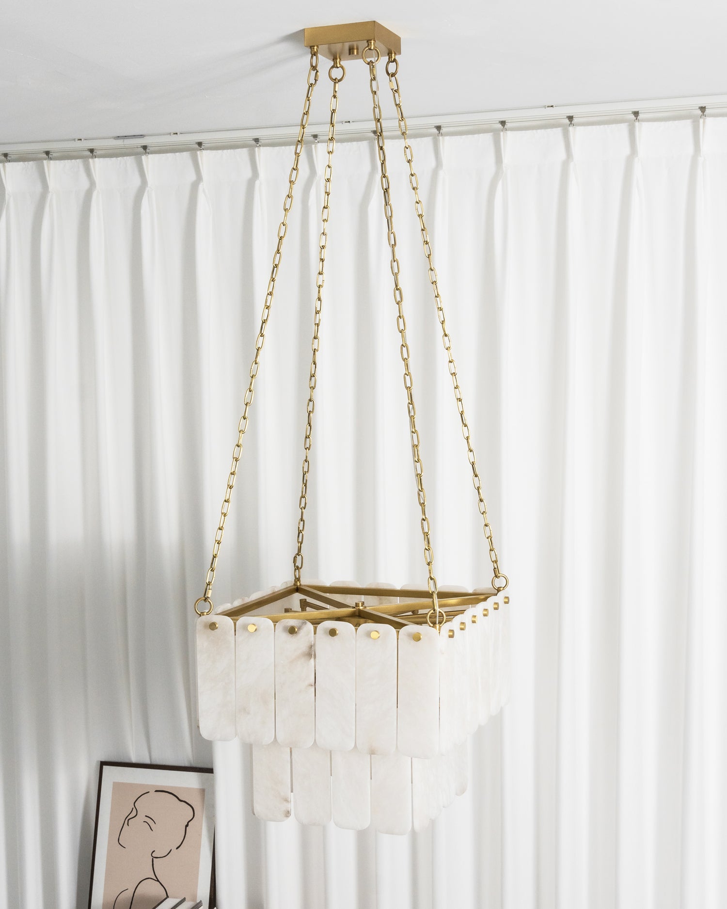 Arden Tiered Alabaster Chandelier