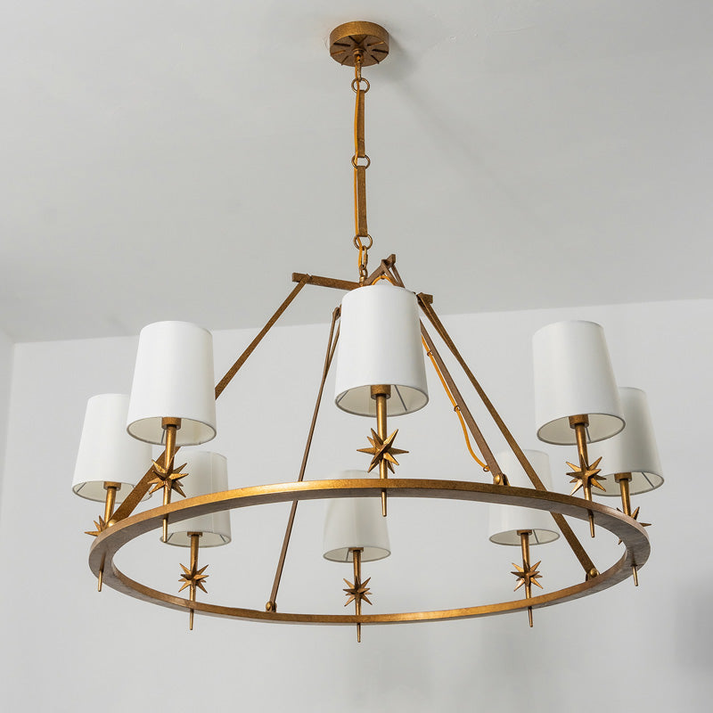 Astraea Star Wagon Wheel Chandelier