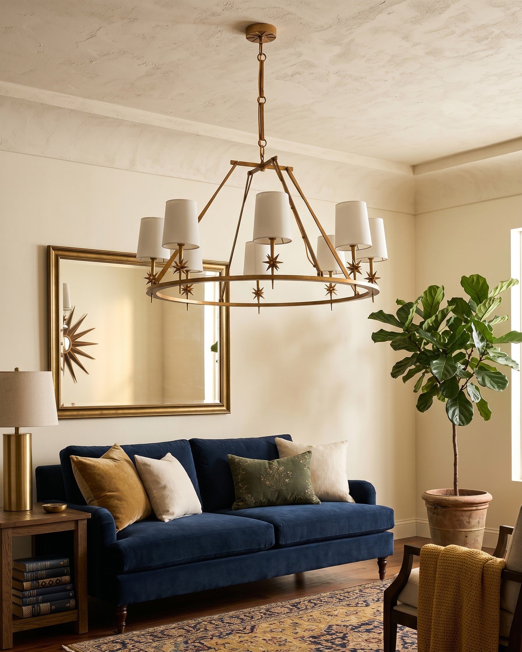 Astraea Star Wagon Wheel Chandelier