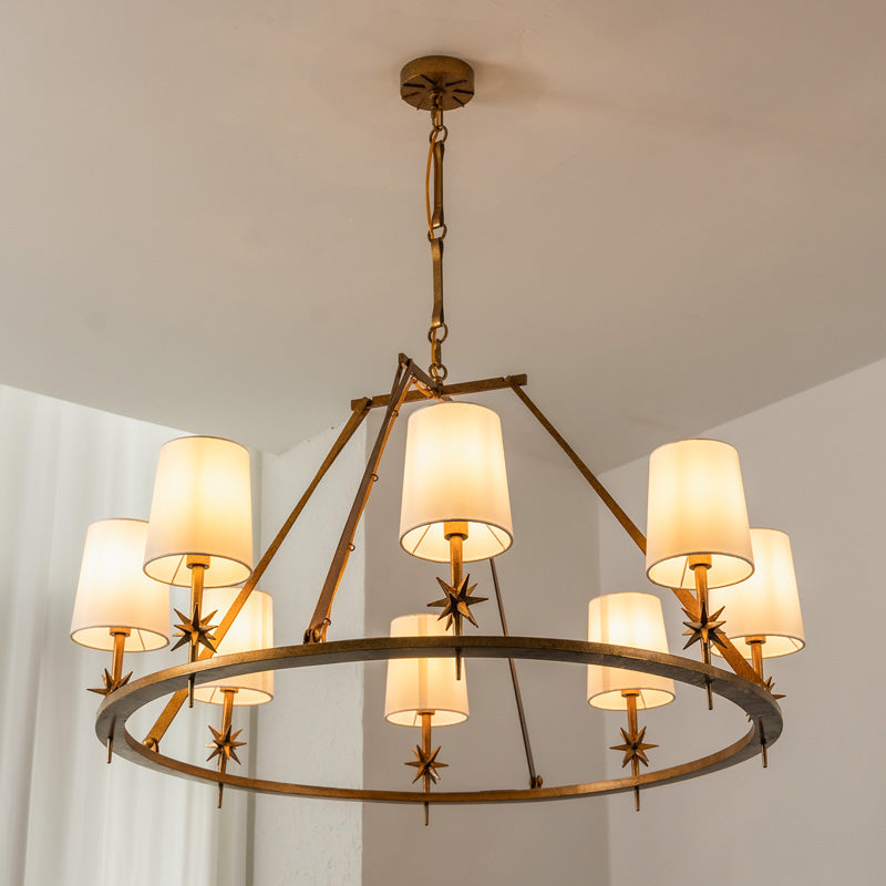 Astraea Star Wagon Wheel Chandelier