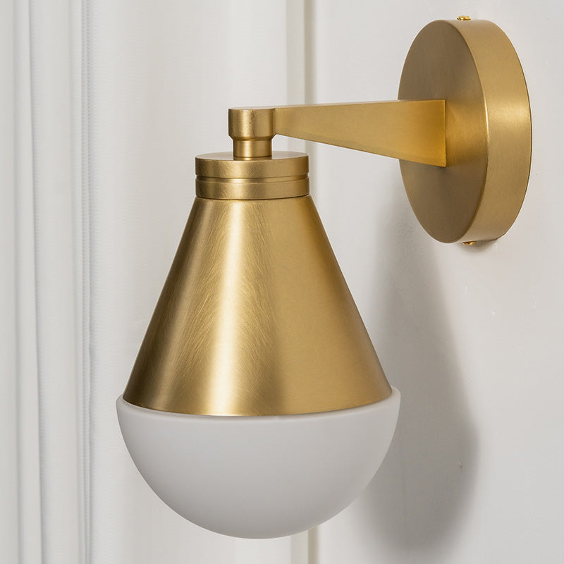 Aurelia Brass Cone Wall Sconce