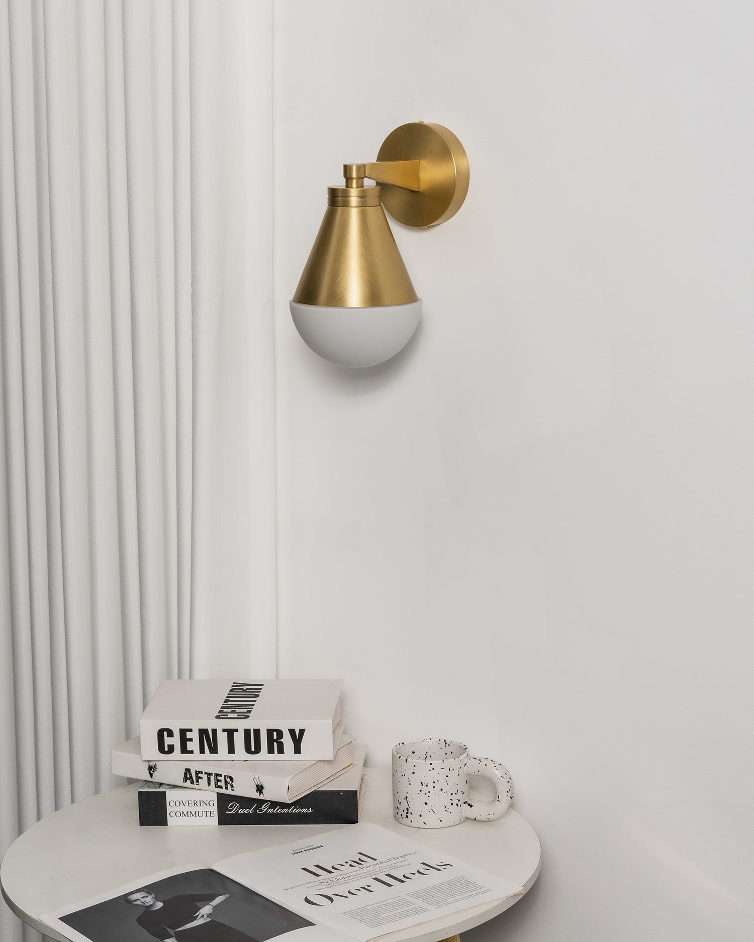 Aurelia Brass Cone Wall Sconce
