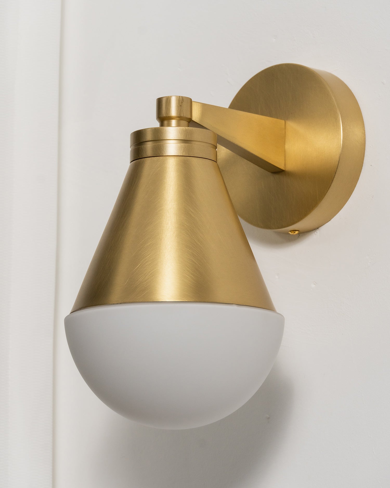 Aurelia Brass Cone Wall Sconce