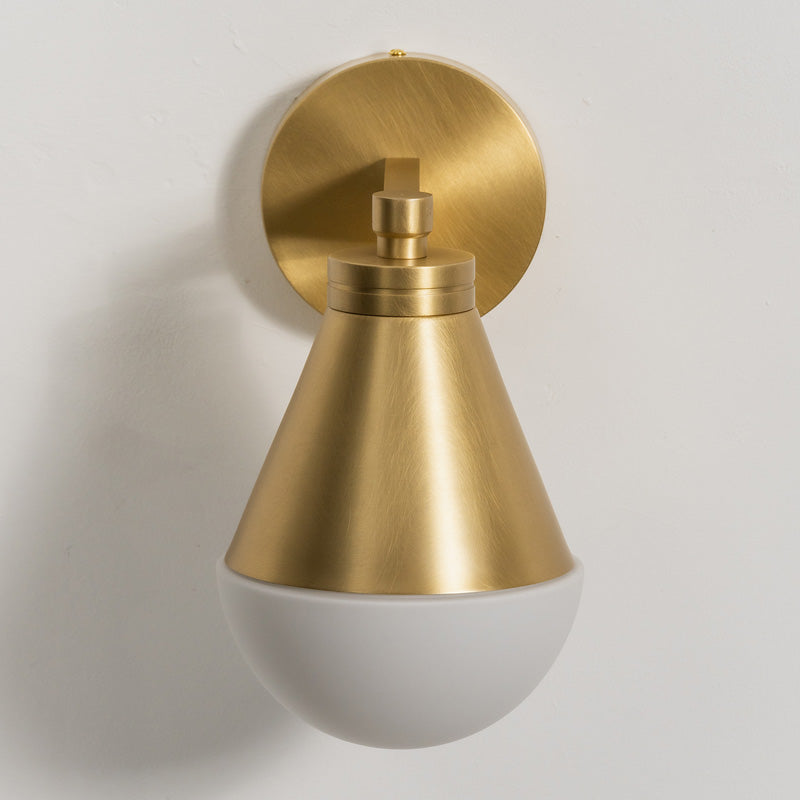 Aurelia Brass Cone Wall Sconce