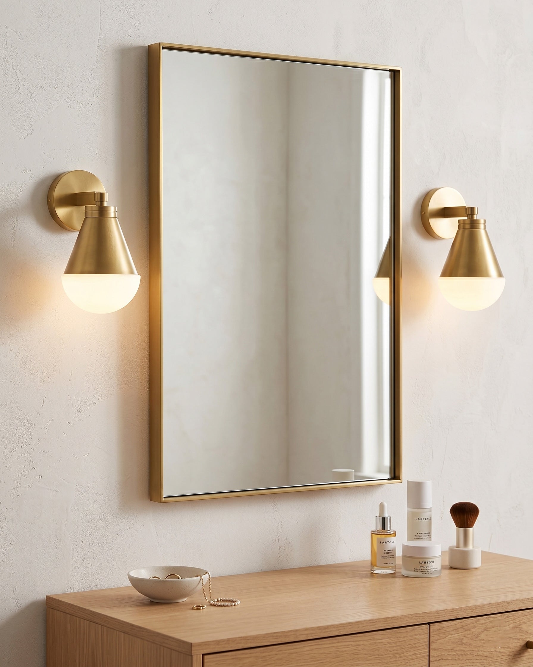 Aurelia Brass Cone Wall Sconce