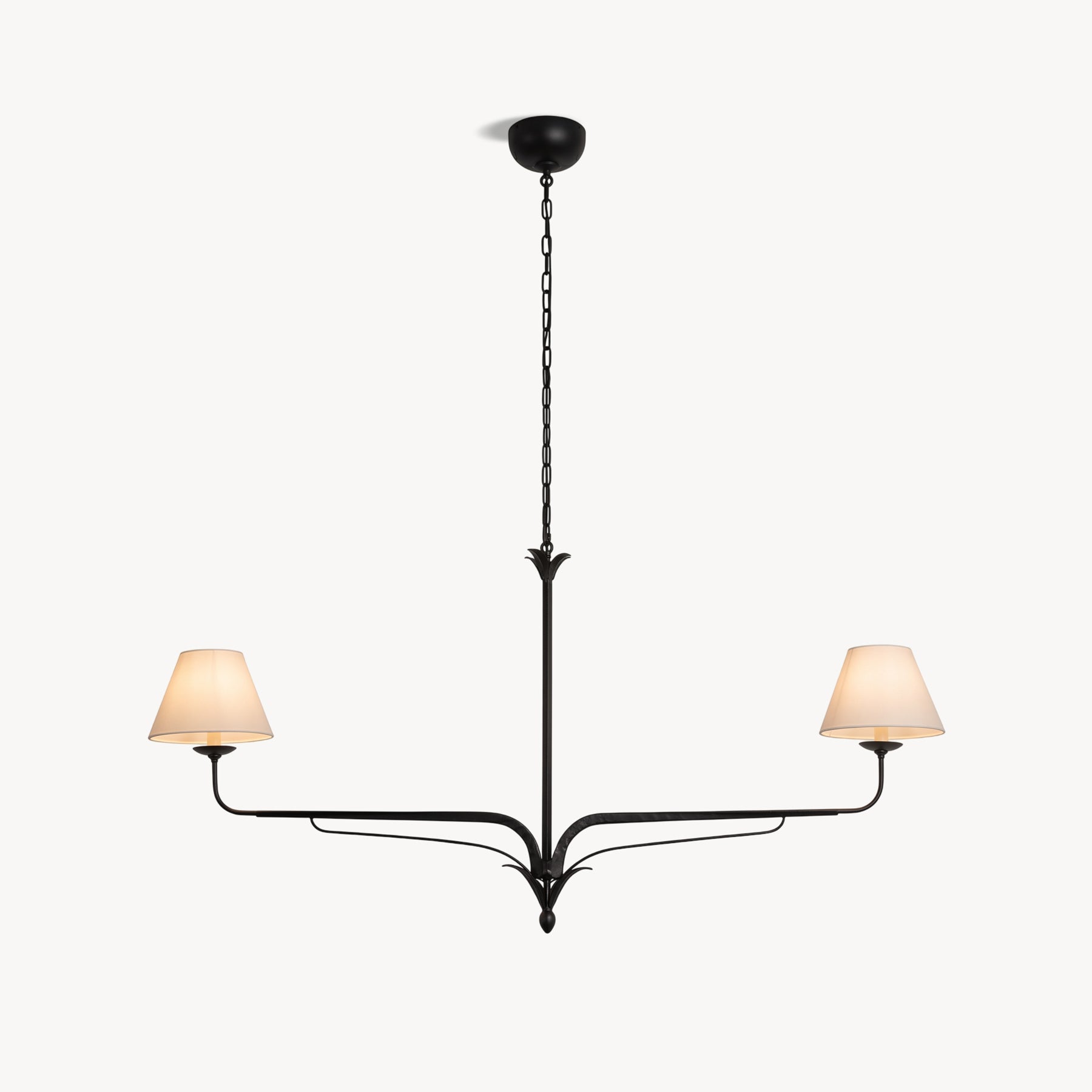 Aveline Wrought Iron Linear Chandelier