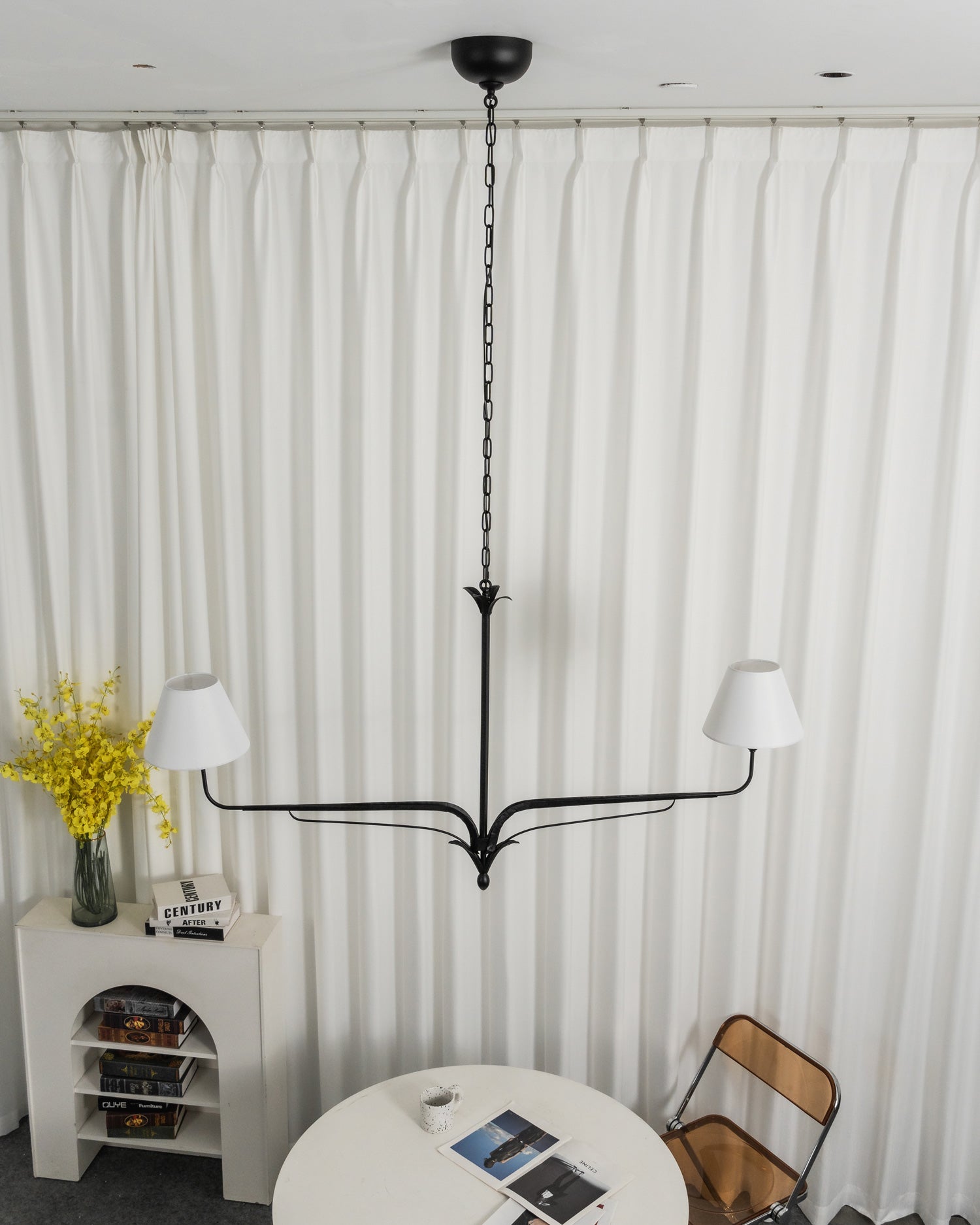 Aveline Wrought Iron Linear Chandelier