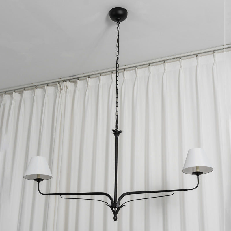 Aveline Wrought Iron Linear Chandelier