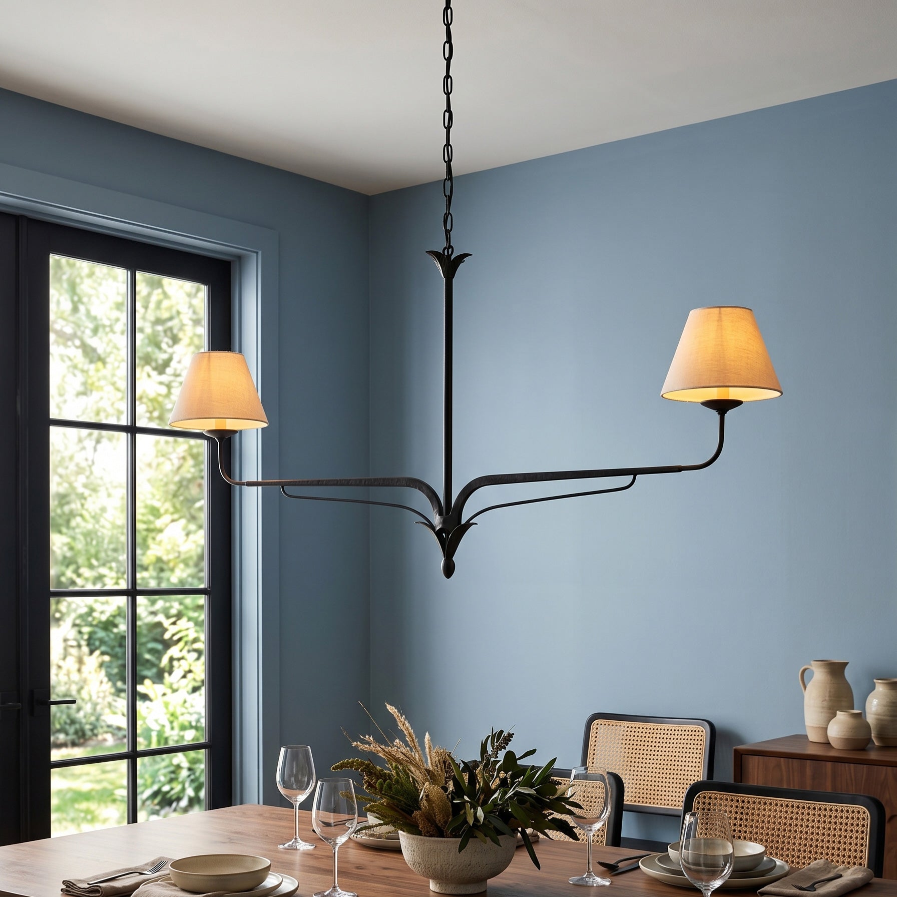 Aveline Wrought Iron Linear Chandelier
