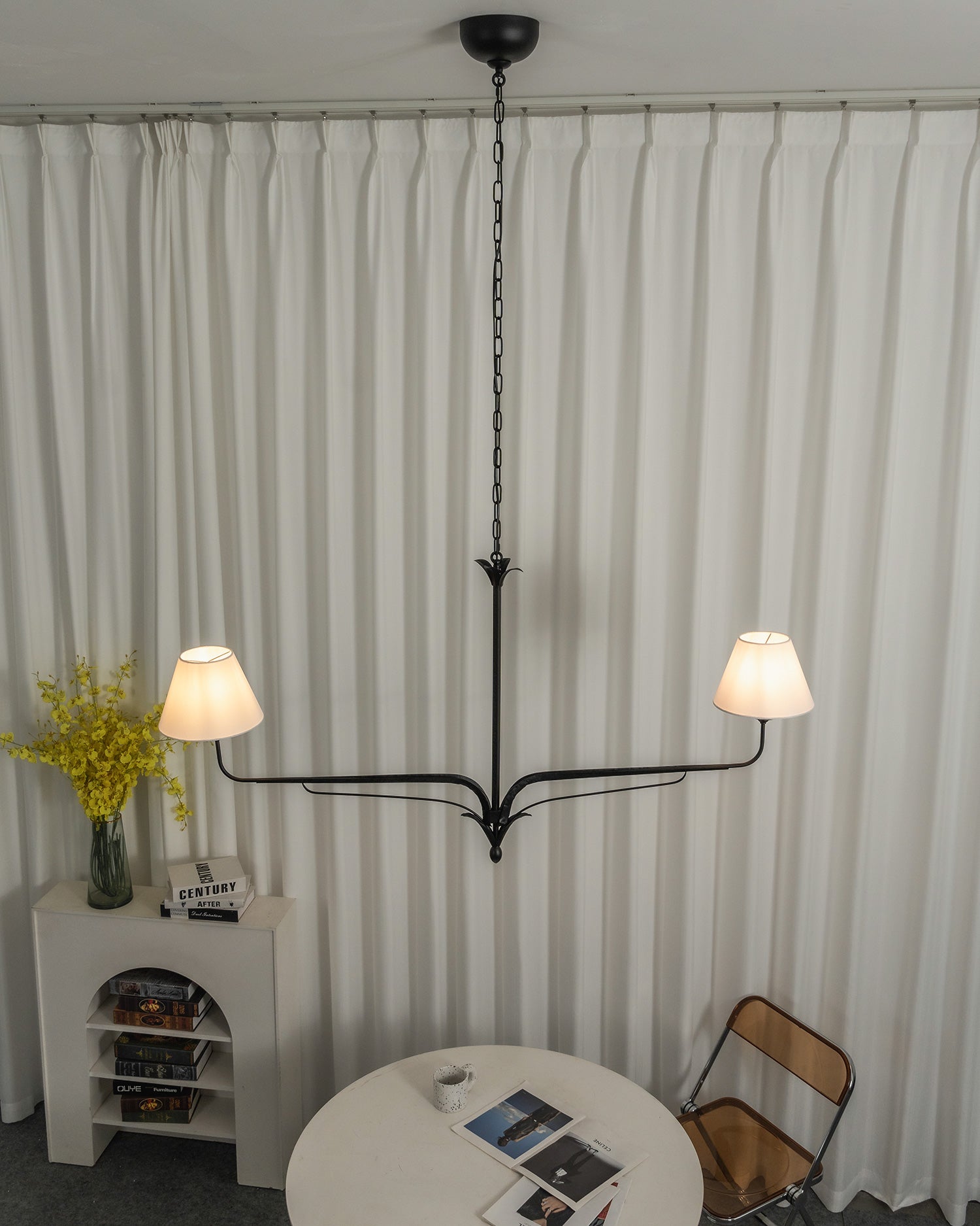 Aveline Wrought Iron Linear Chandelier