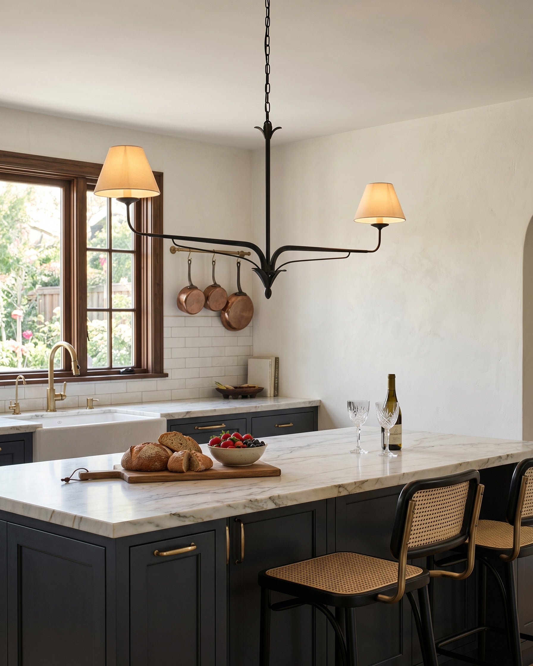 Aveline Wrought Iron Linear Chandelier