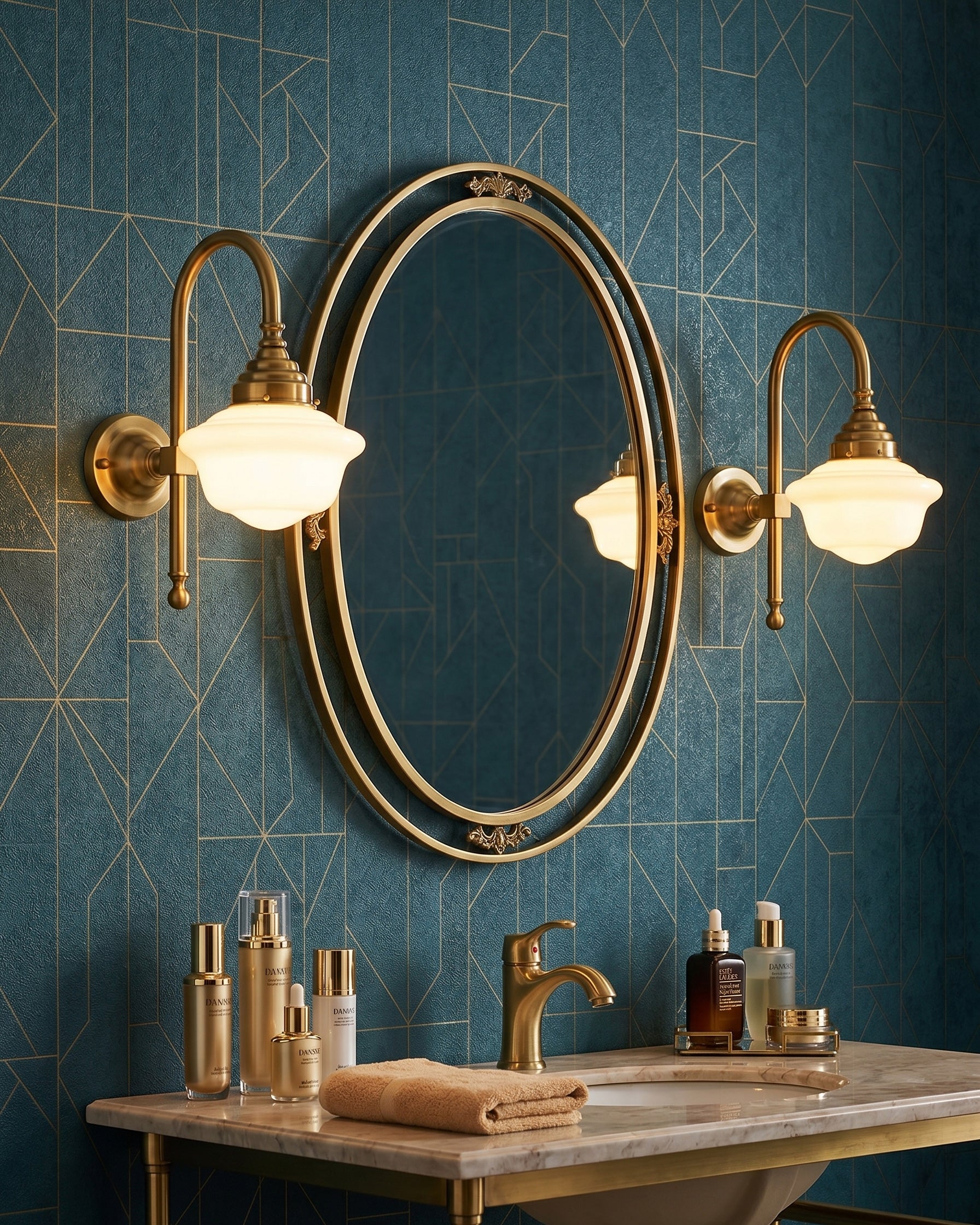 Avery Milk Glass Wall Sconce