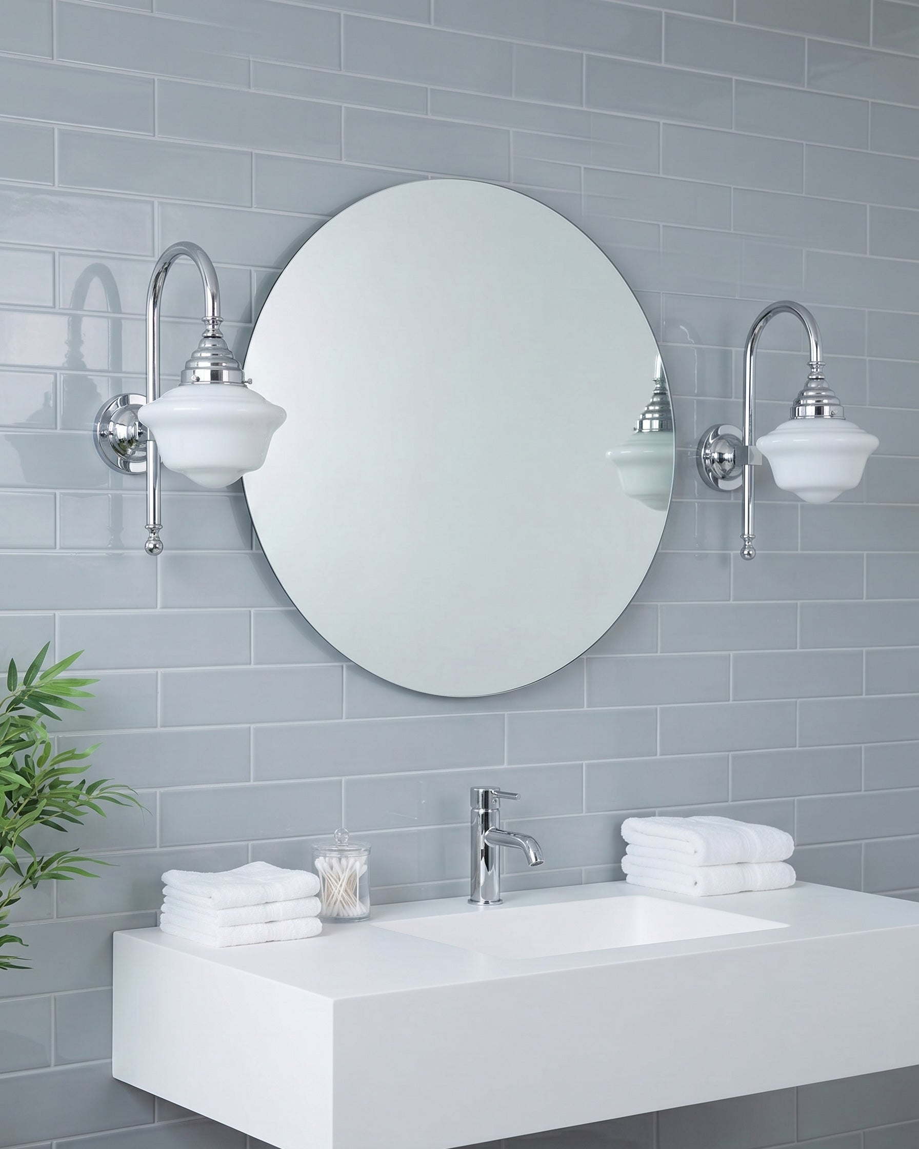 Avery Milk Glass Wall Sconce