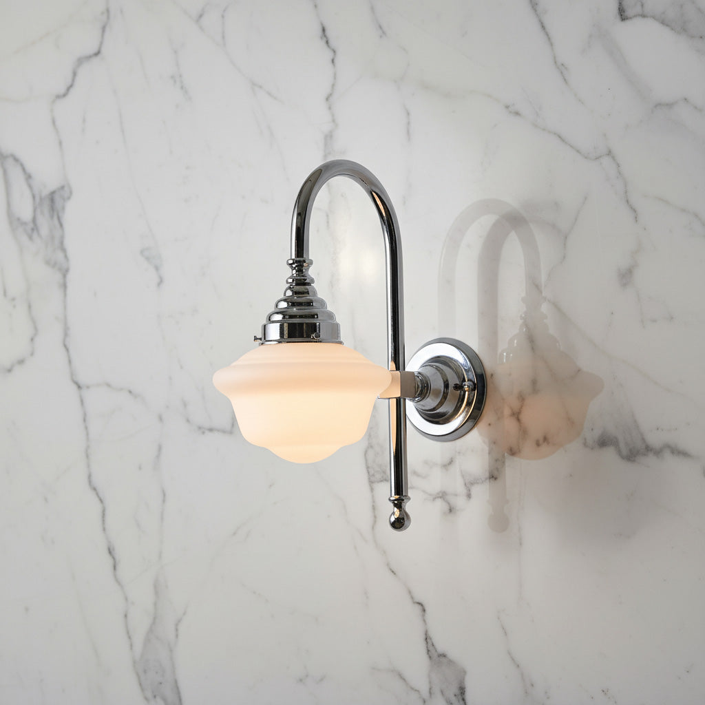 Avery Milk Glass Wall Sconce