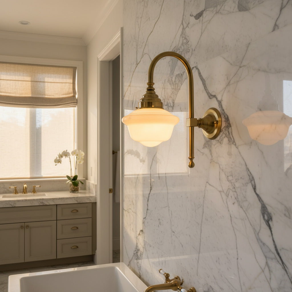 Avery Milk Glass Wall Sconce