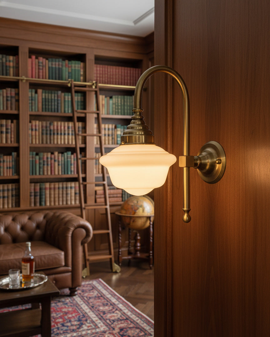 Avery Milk Glass Wall Sconce