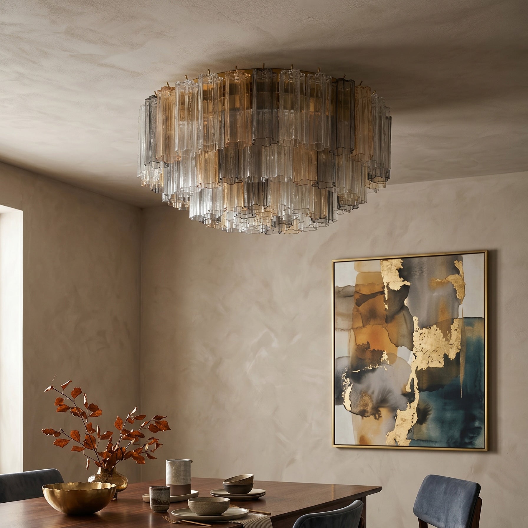 Celia Fluted Glass Ceiling Light
