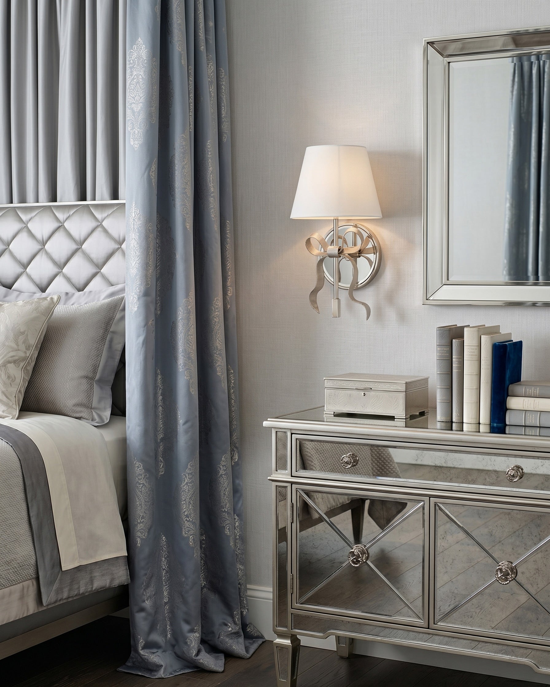 Colette Mirrored Bow Wall Sconce