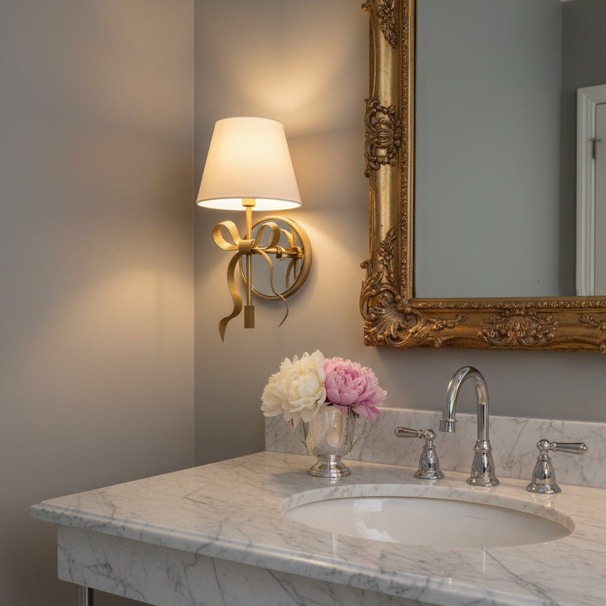 Colette Mirrored Bow Wall Sconce