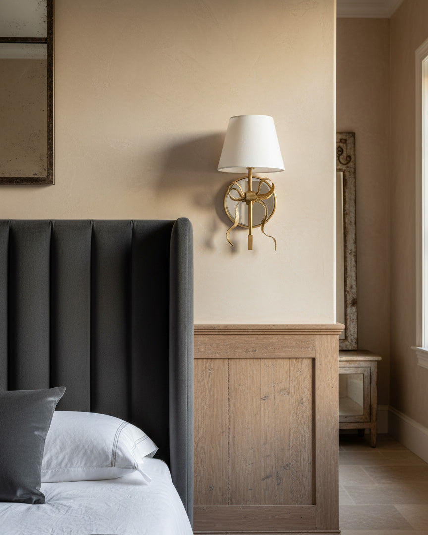 Colette Mirrored Bow Wall Sconce