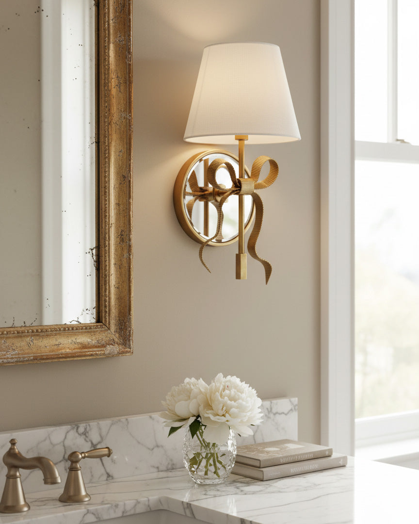 Colette Mirrored Bow Wall Sconce