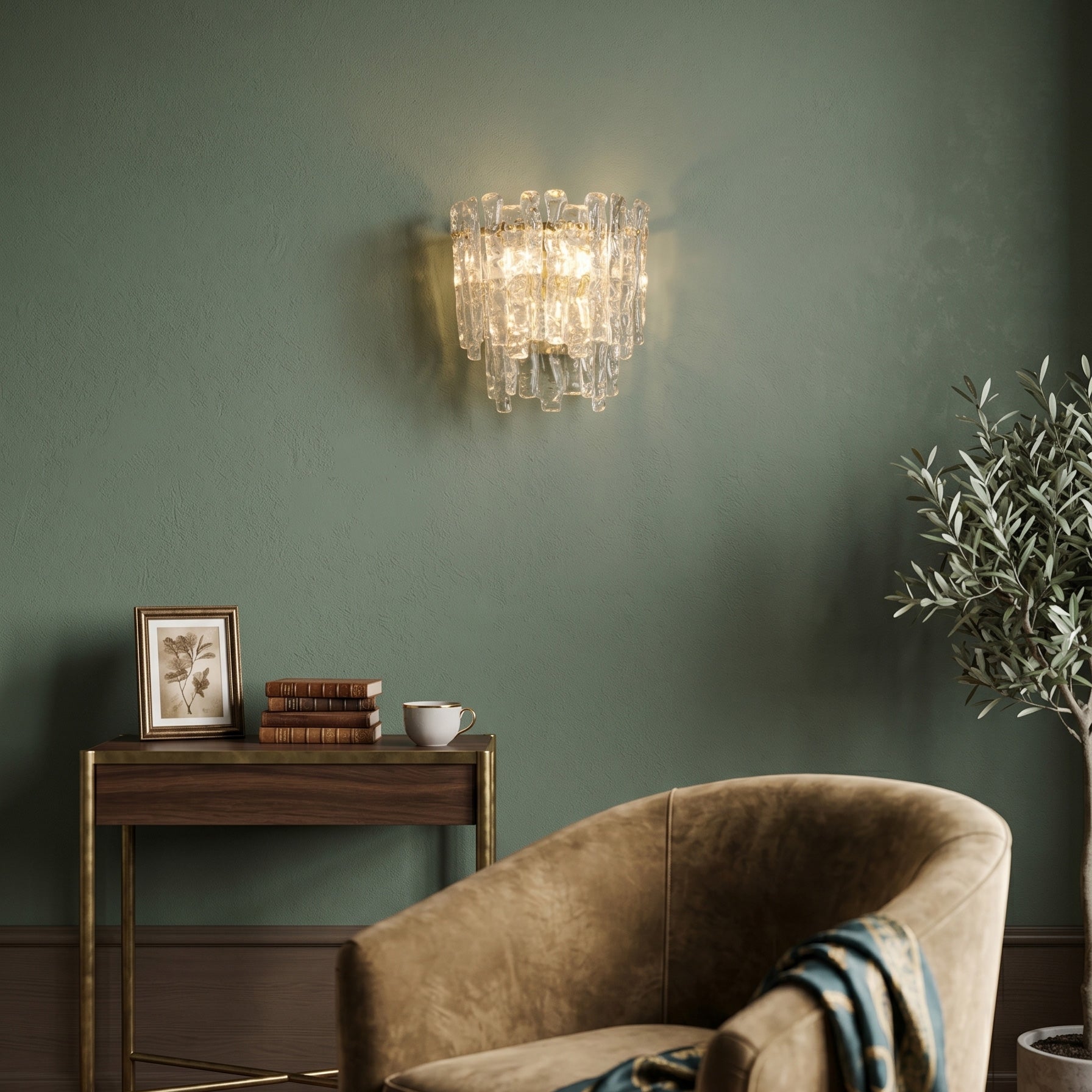 Elara Cast Glass Wall Sconce