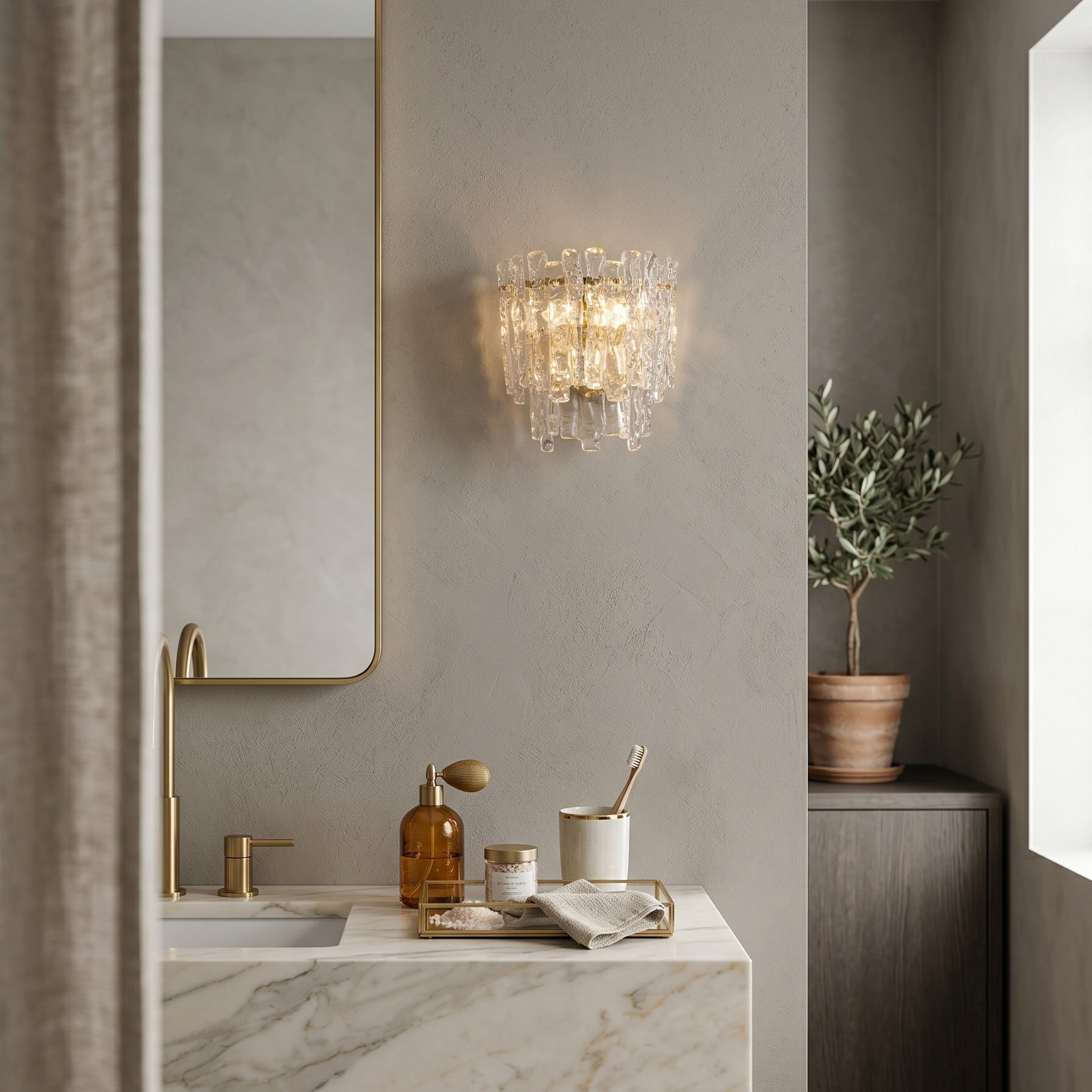 Elara Cast Glass Wall Sconce