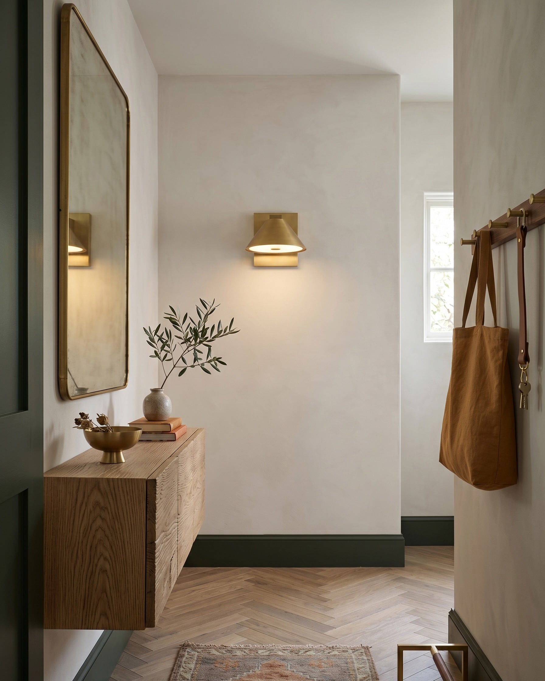 Emerson Brass Cone Wall Sconce
