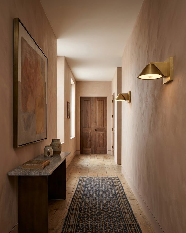 Emerson Brass Cone Wall Sconce