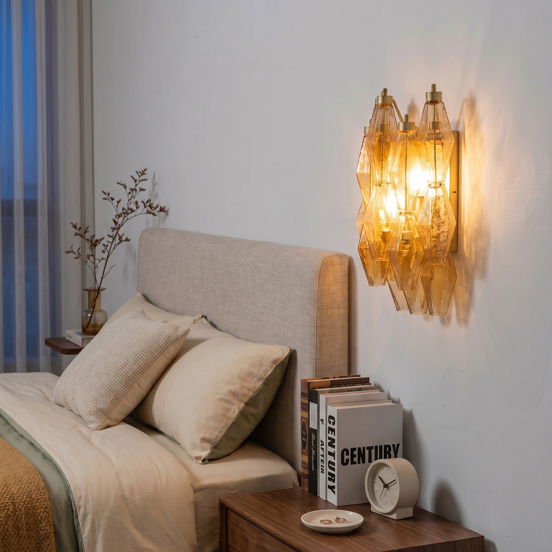 Facetia Tiered Glass Wall Sconce