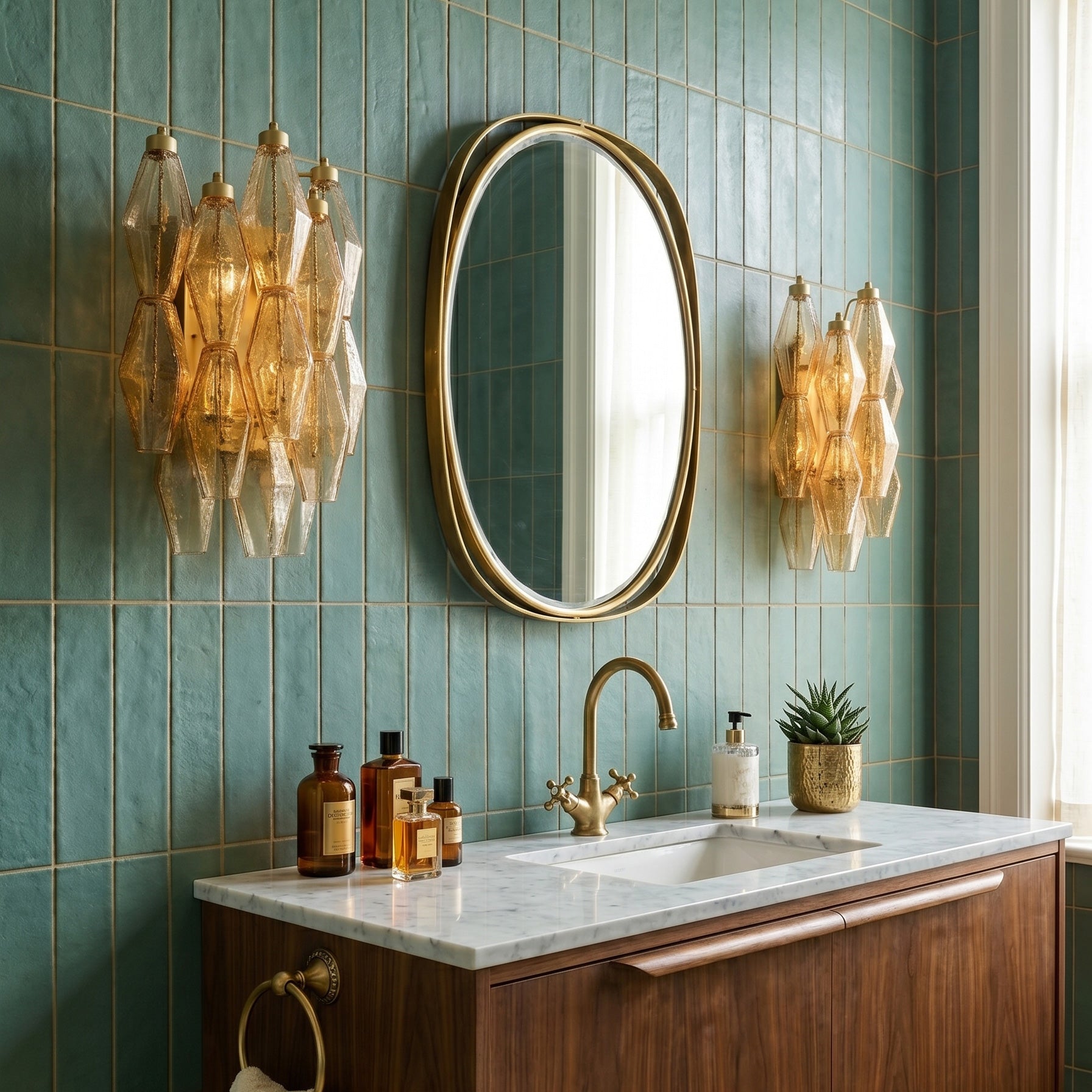 Facetia Tiered Glass Wall Sconce