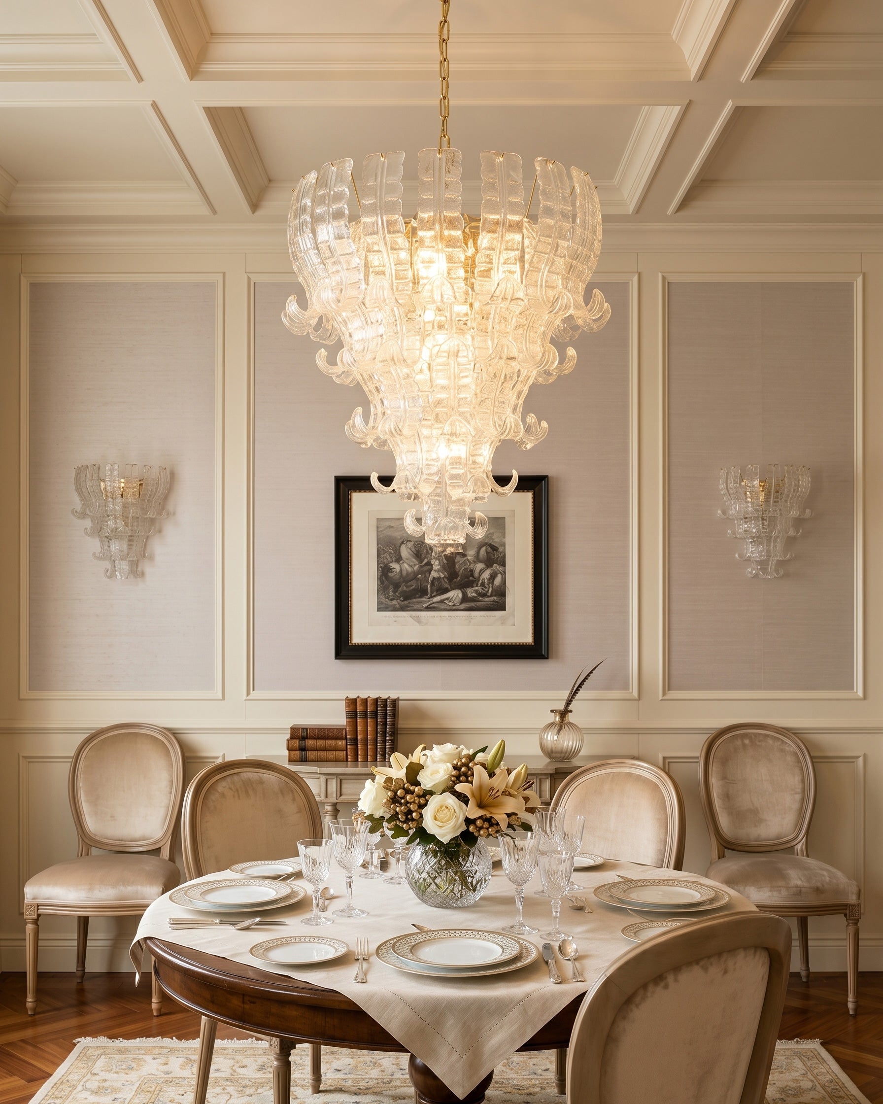 Francesca Pink Art Chandelier