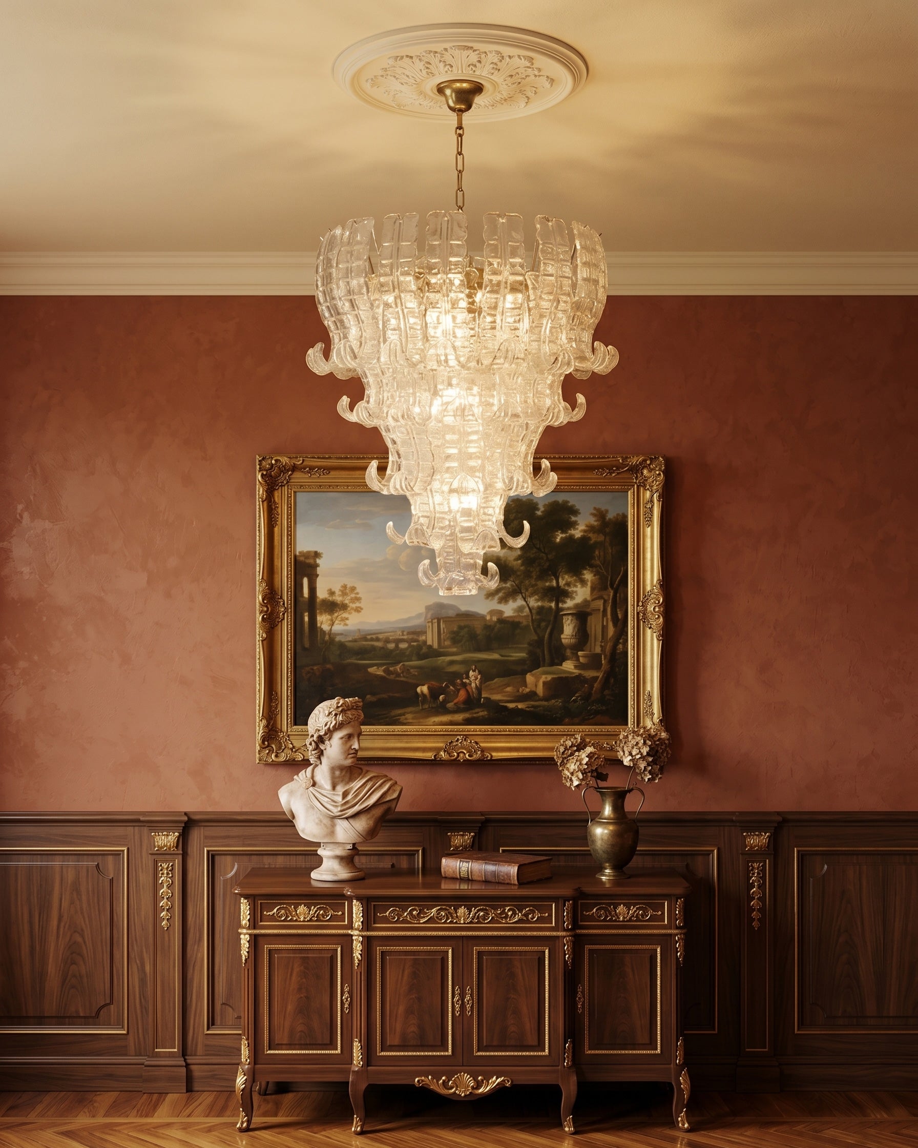 Francesca Pink Art Chandelier