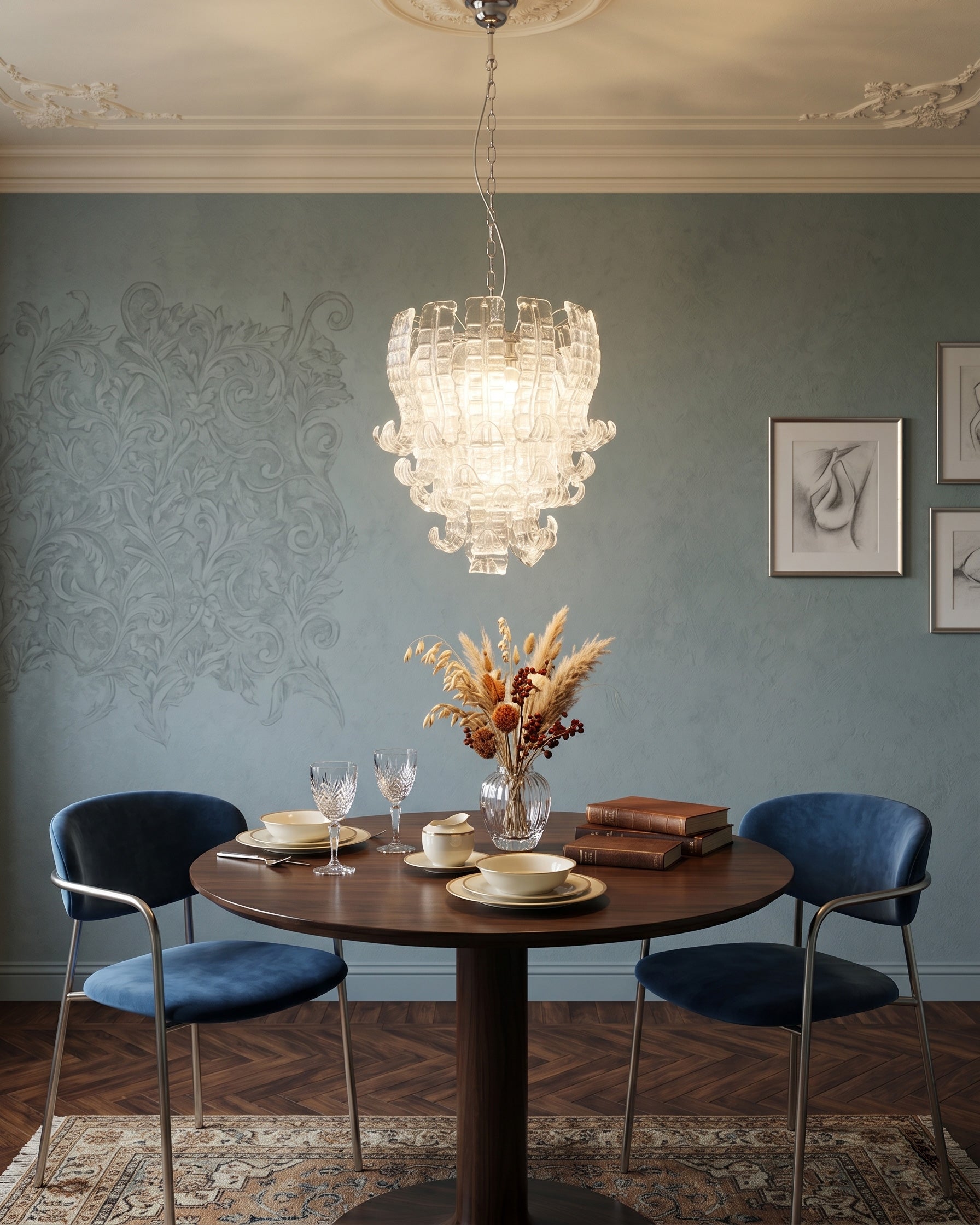Francesca Pink Art Chandelier