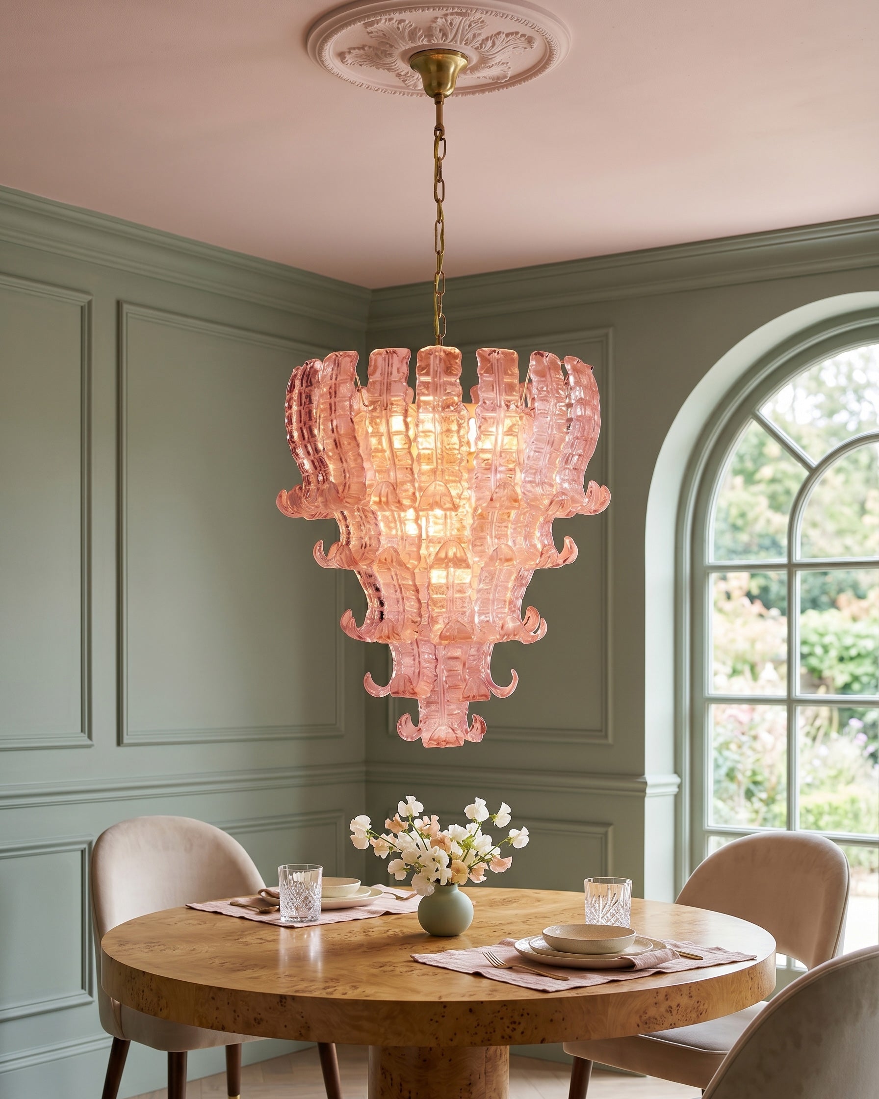 Francesca Pink Art Chandelier