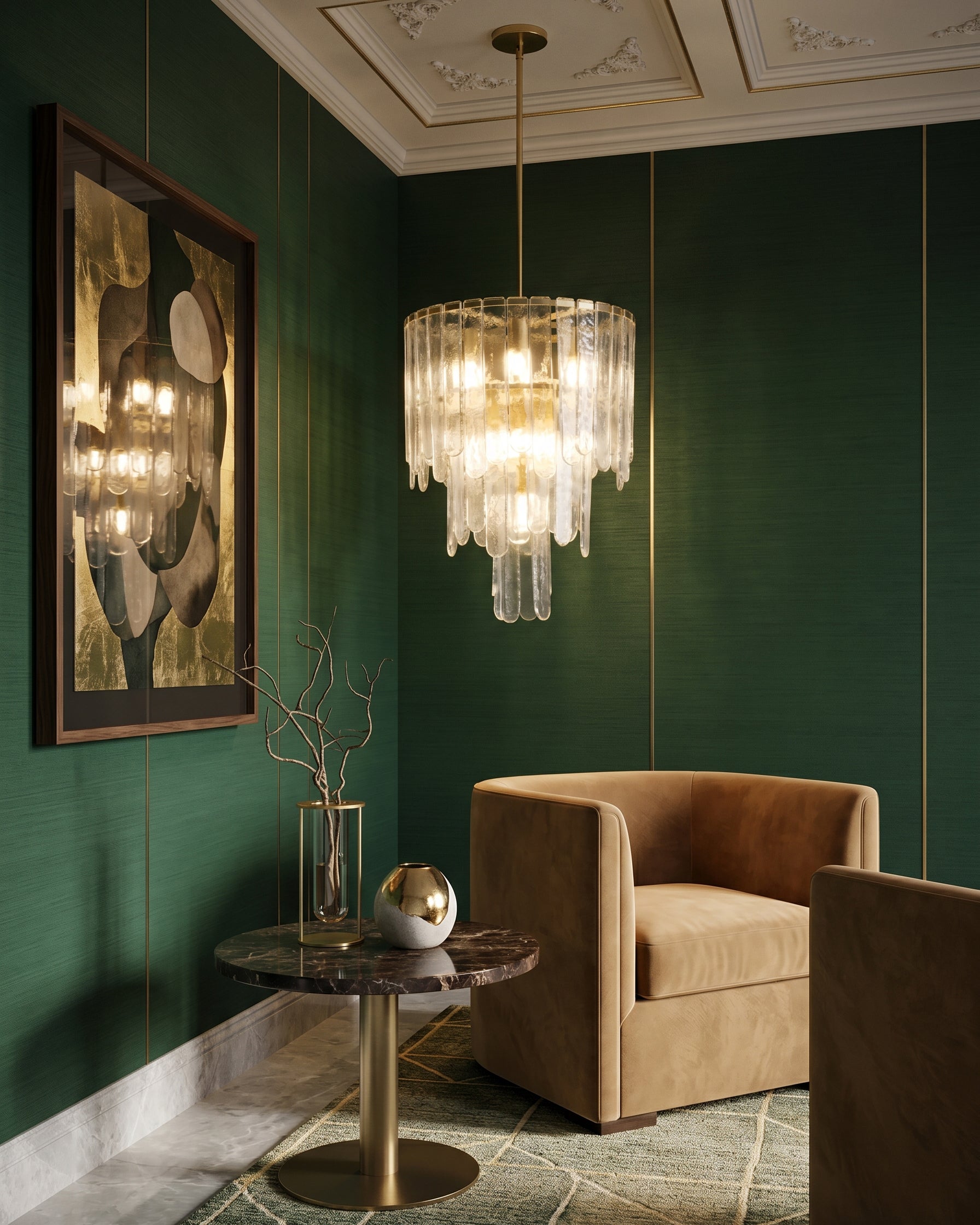 Glacier Tiered Glass Chandelier