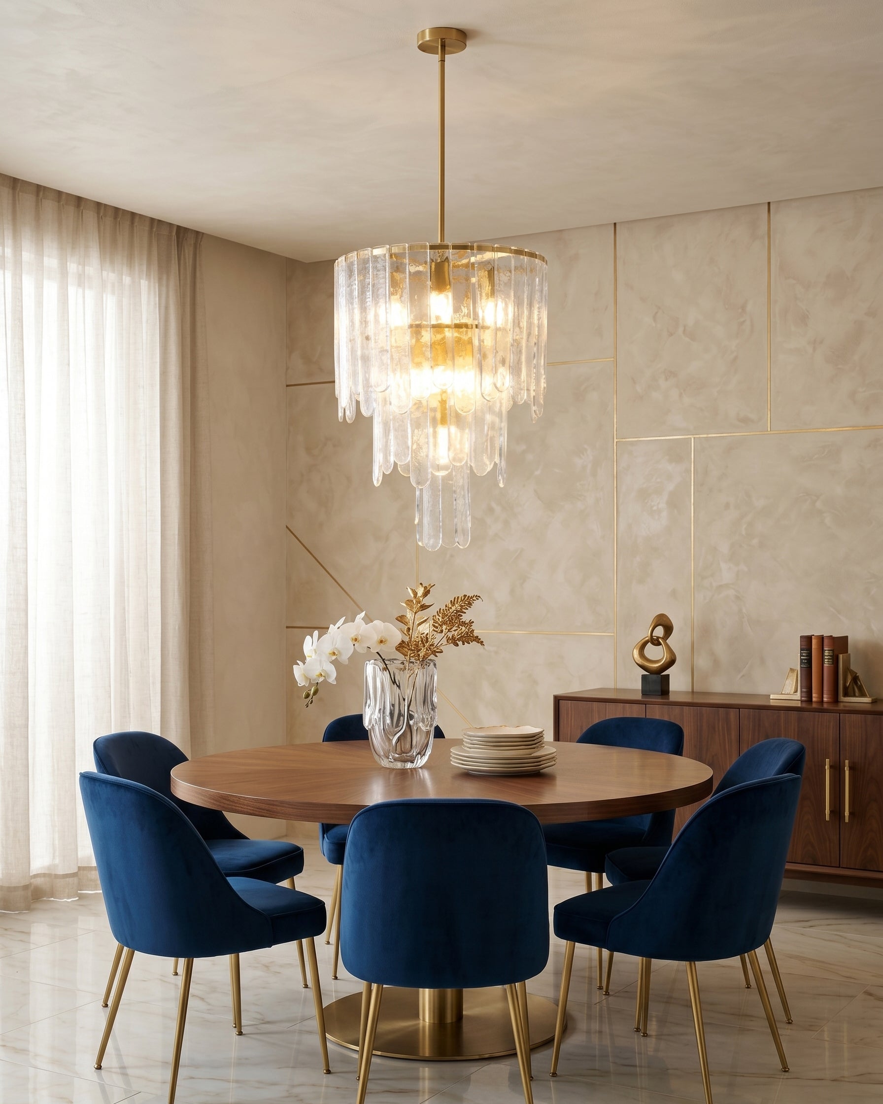 Glacier Tiered Glass Chandelier