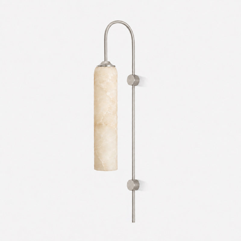Float Long Tube Alabaster Wall Sconce