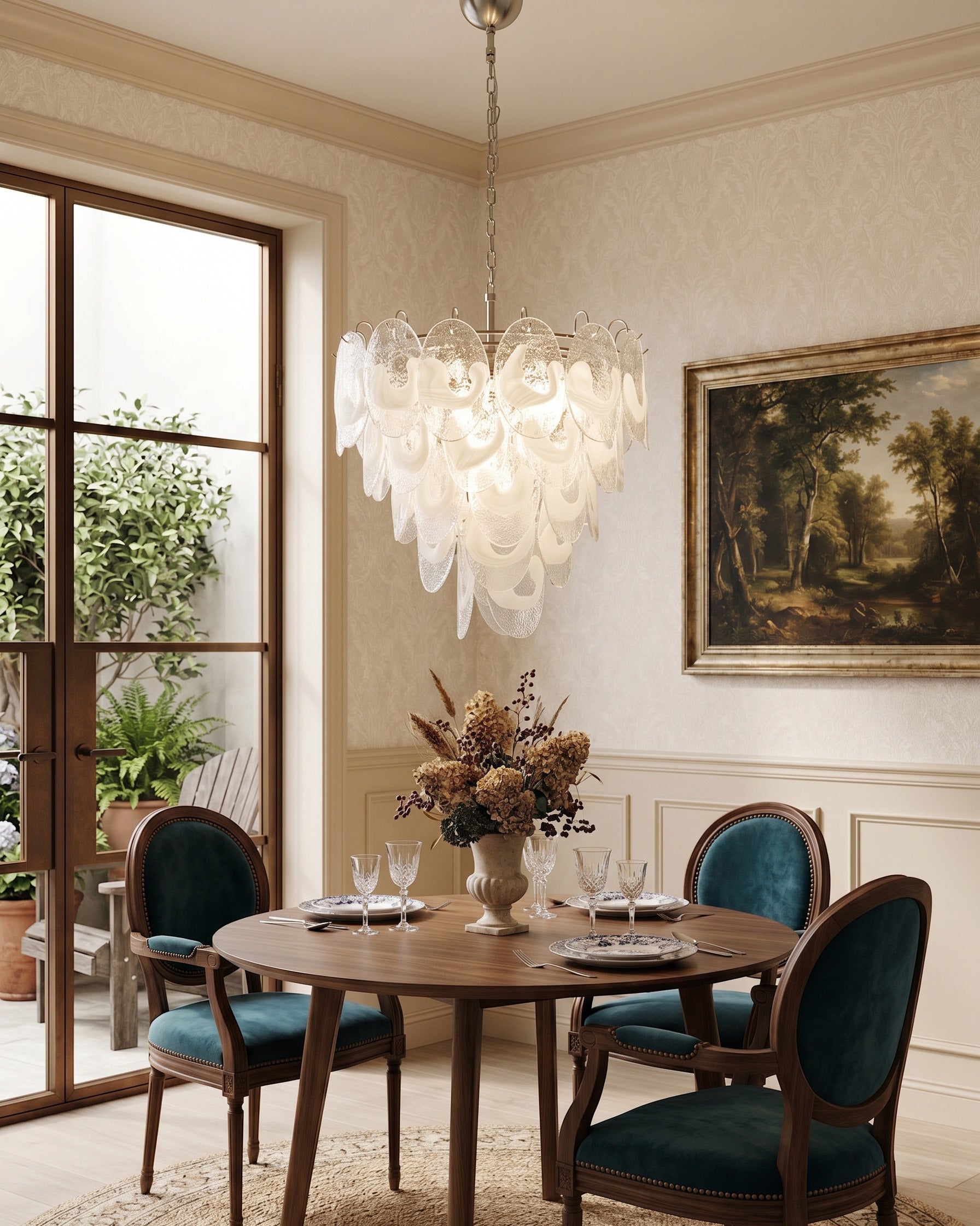 Lucera Tiered Art Glass Chandelier