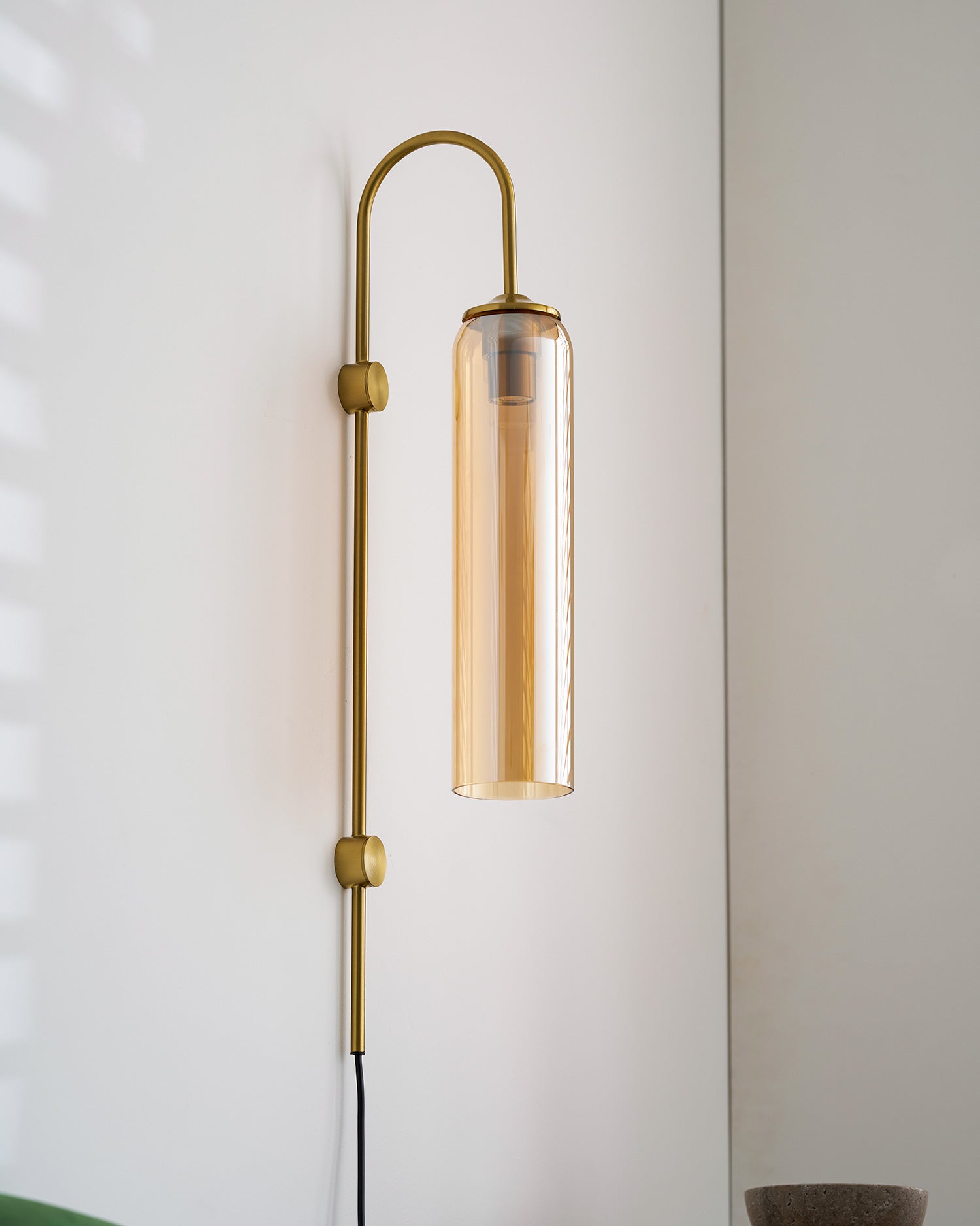 Modern Glass Plug-In Wall Lamp