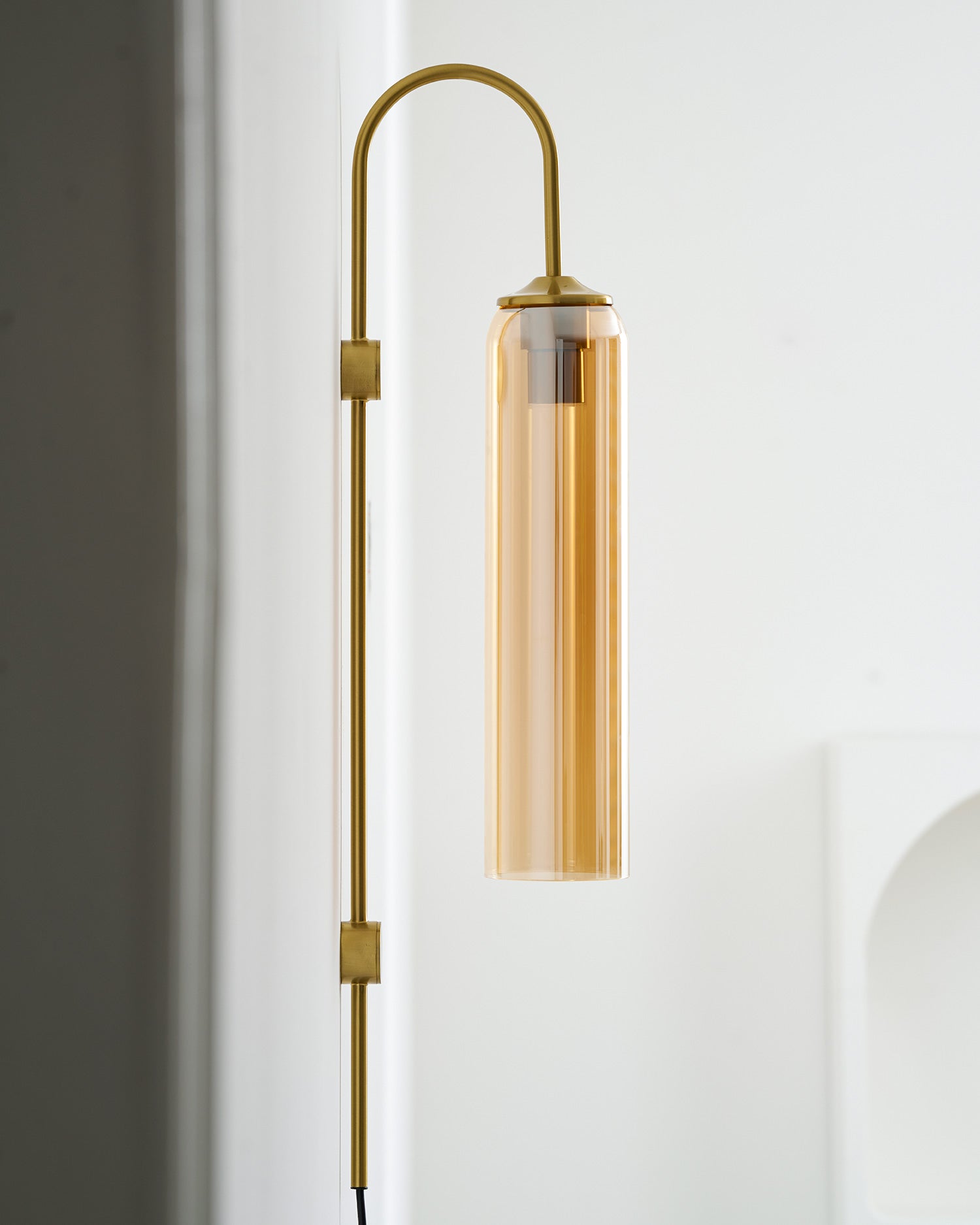 Modern Glass Plug-In Wall Lamp