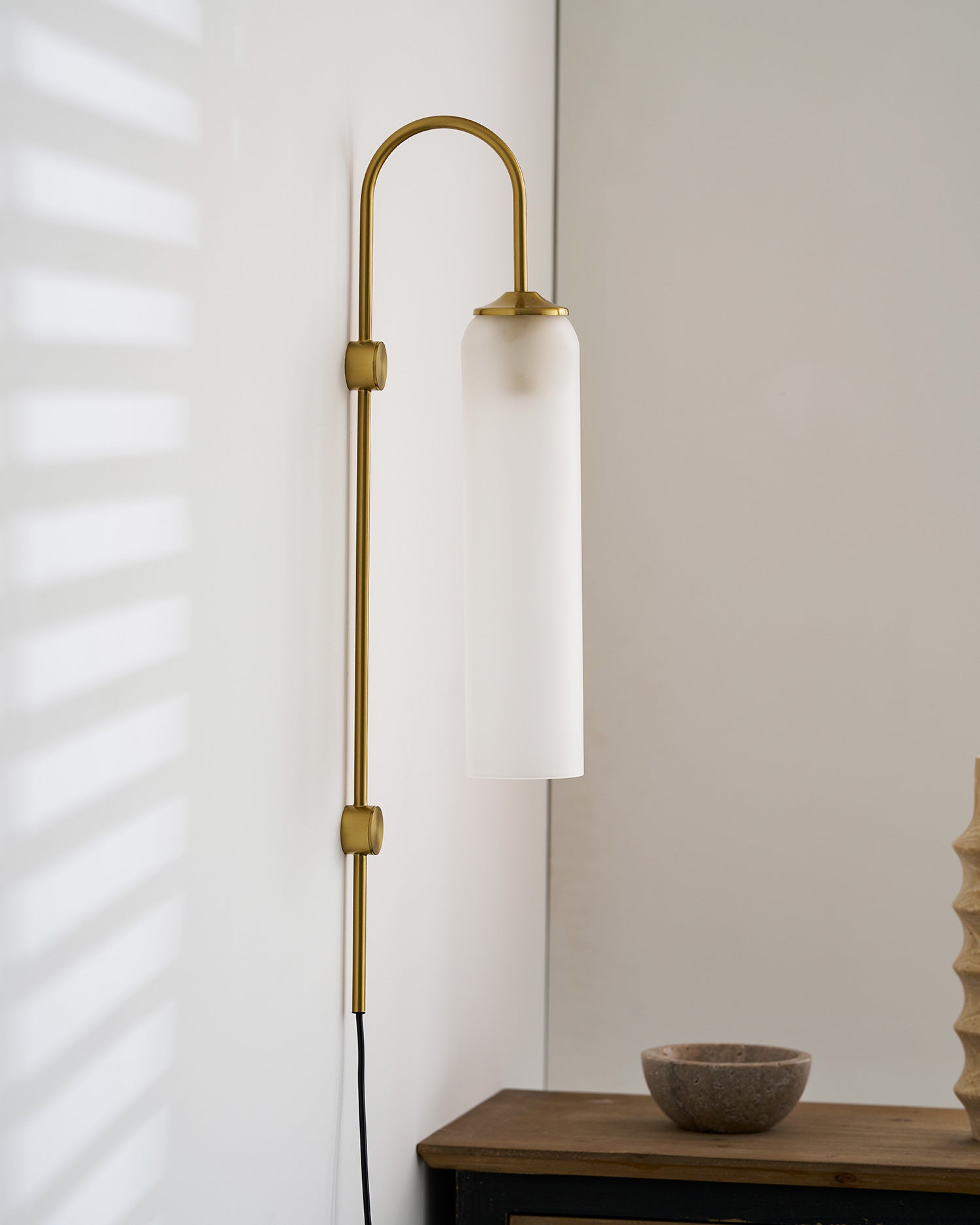 Modern Glass Plug-In Wall Lamp