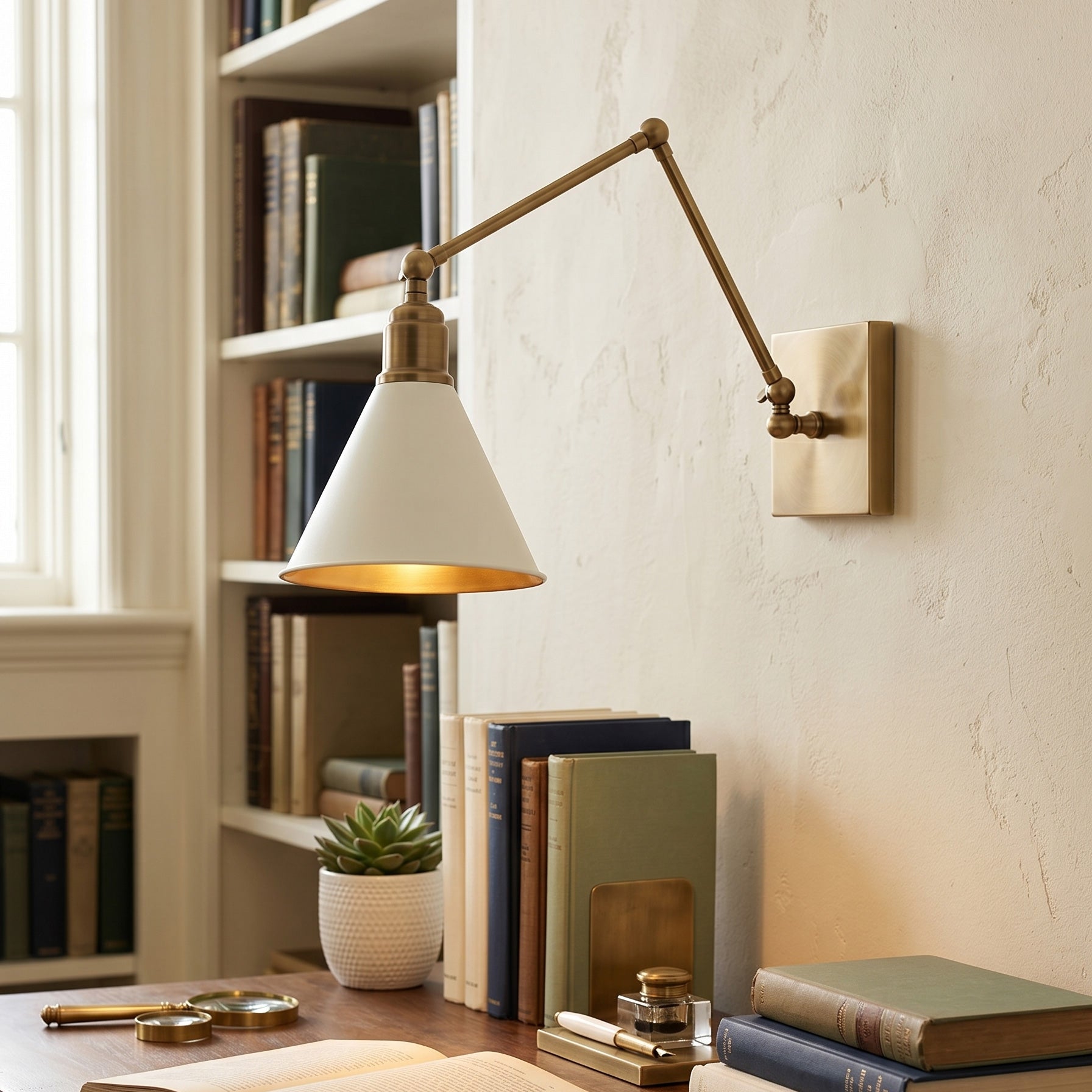 Monroe Brass Swing Sconce