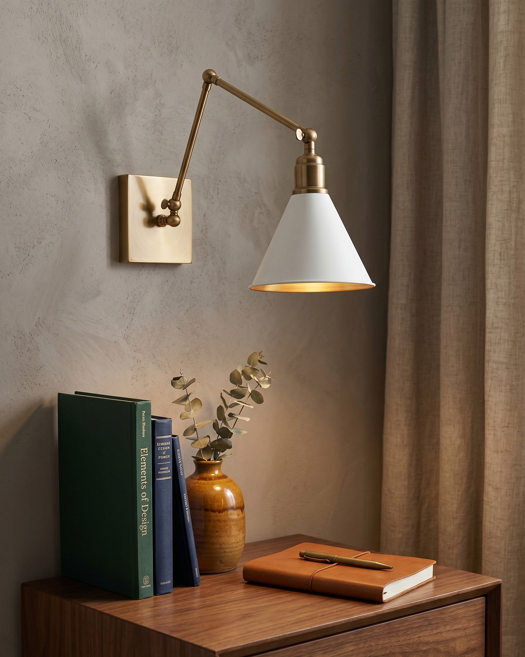 Monroe Brass Swing Sconce