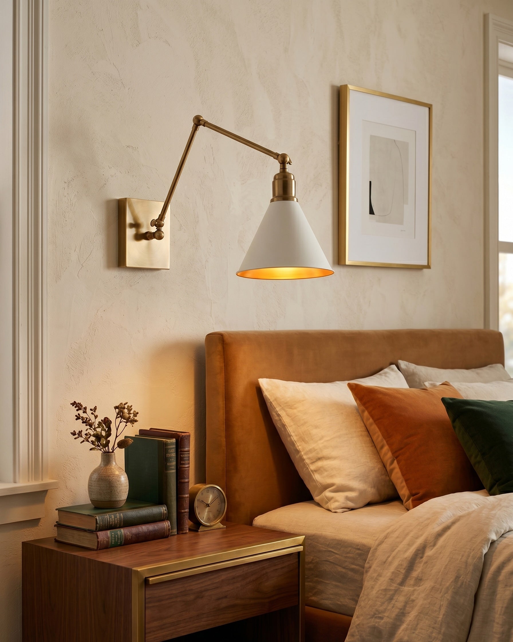 Monroe Brass Swing Sconce