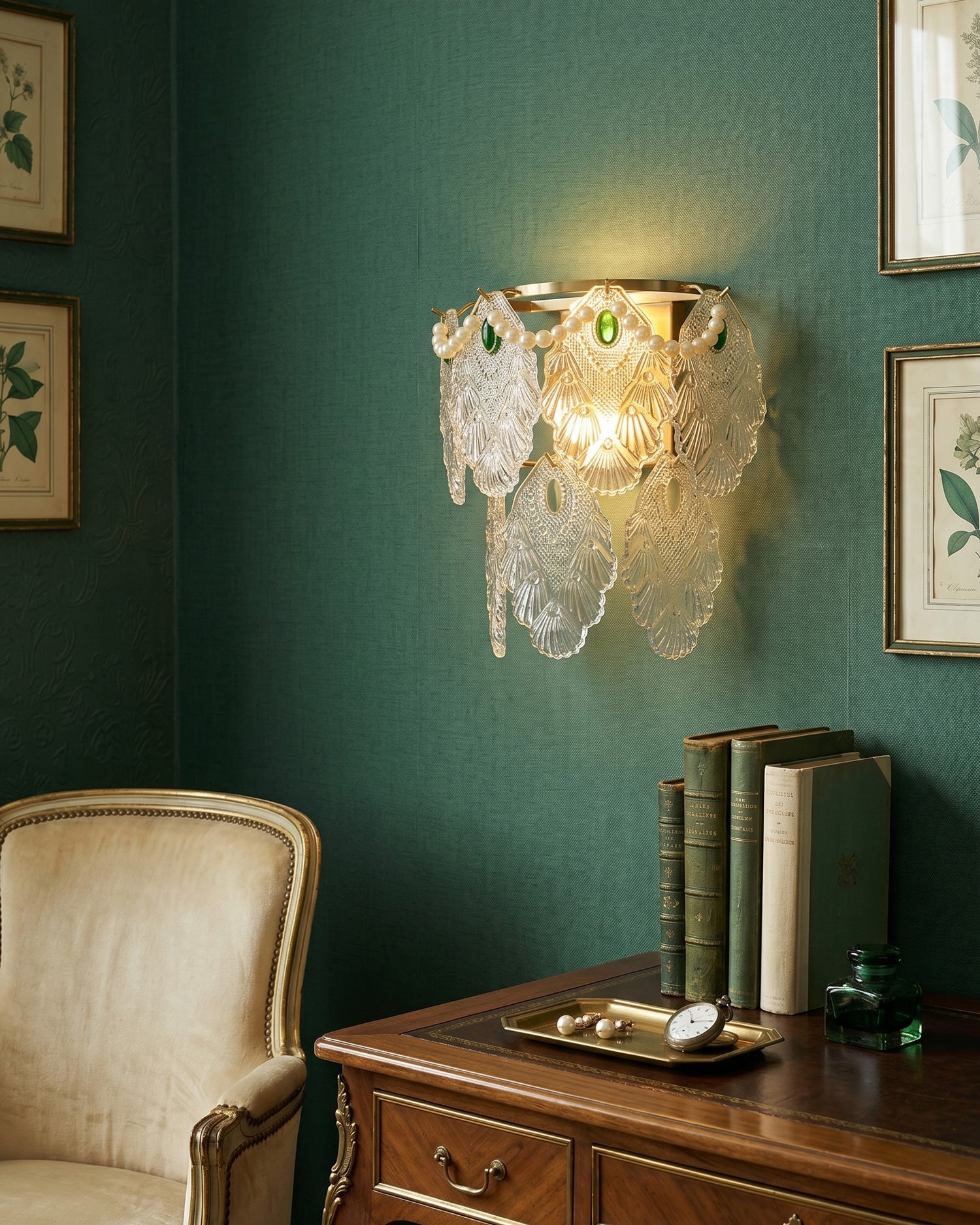 Odette Pearl Glass Wall Sconce