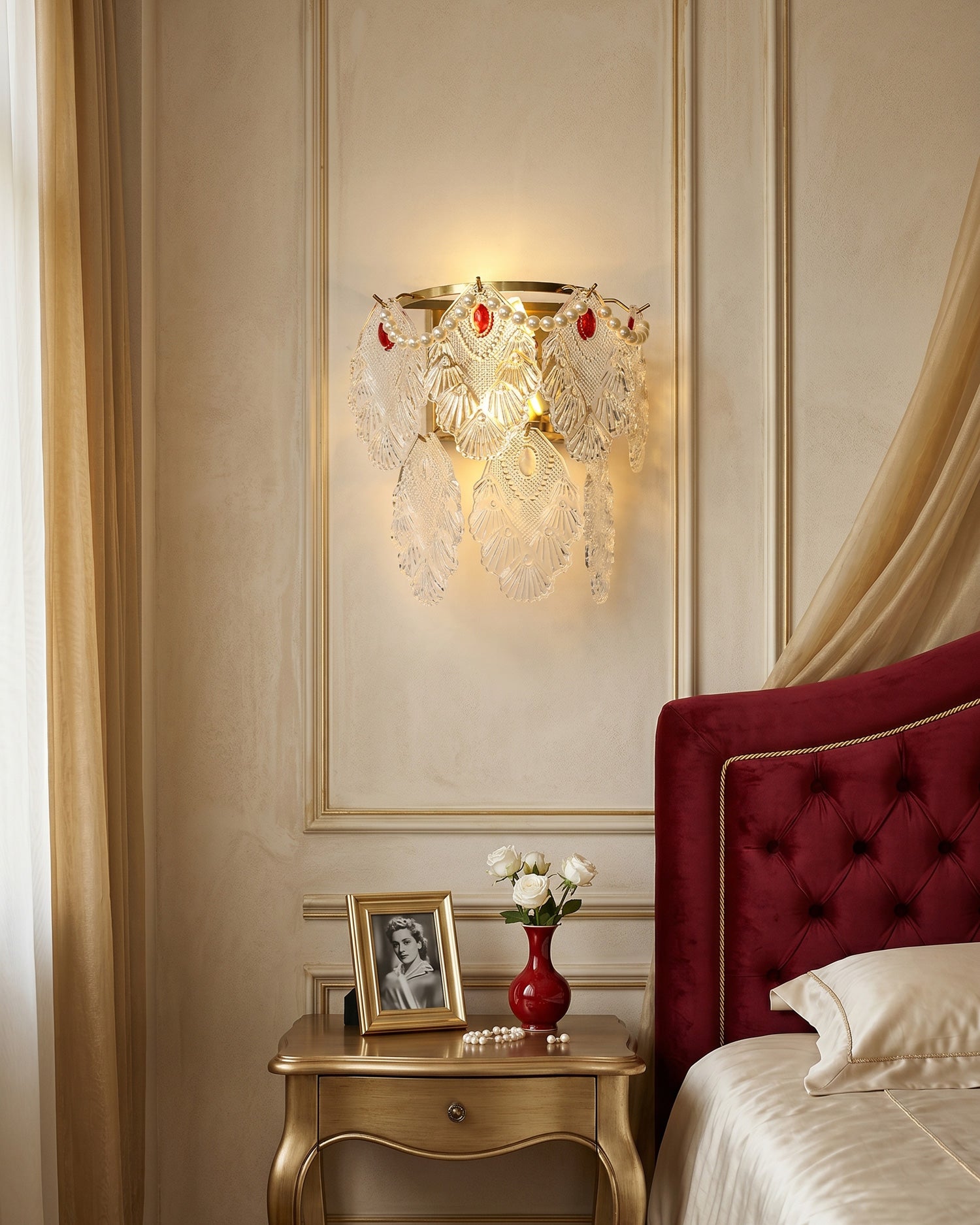 Odette Pearl Glass Wall Sconce
