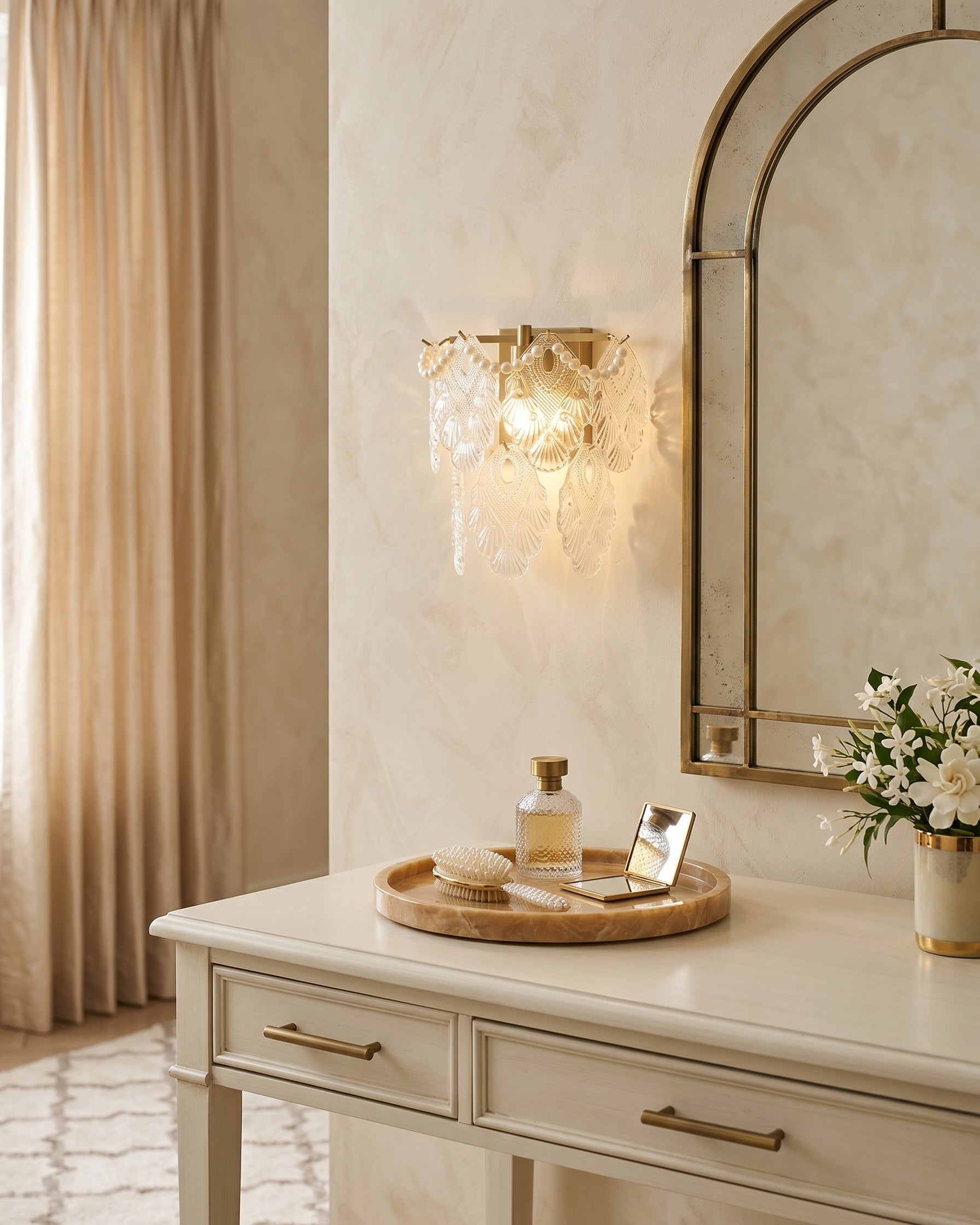 Odette Pearl Glass Wall Sconce