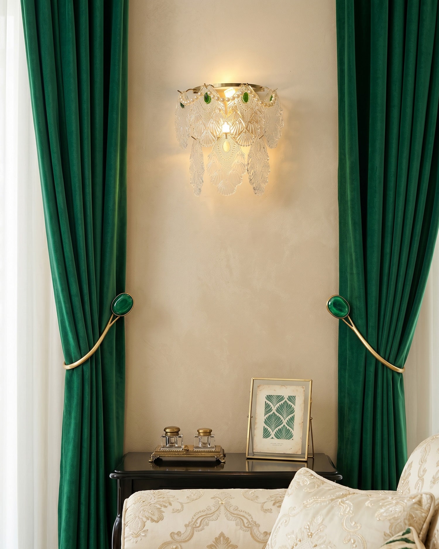 Odette Pearl Glass Wall Sconce